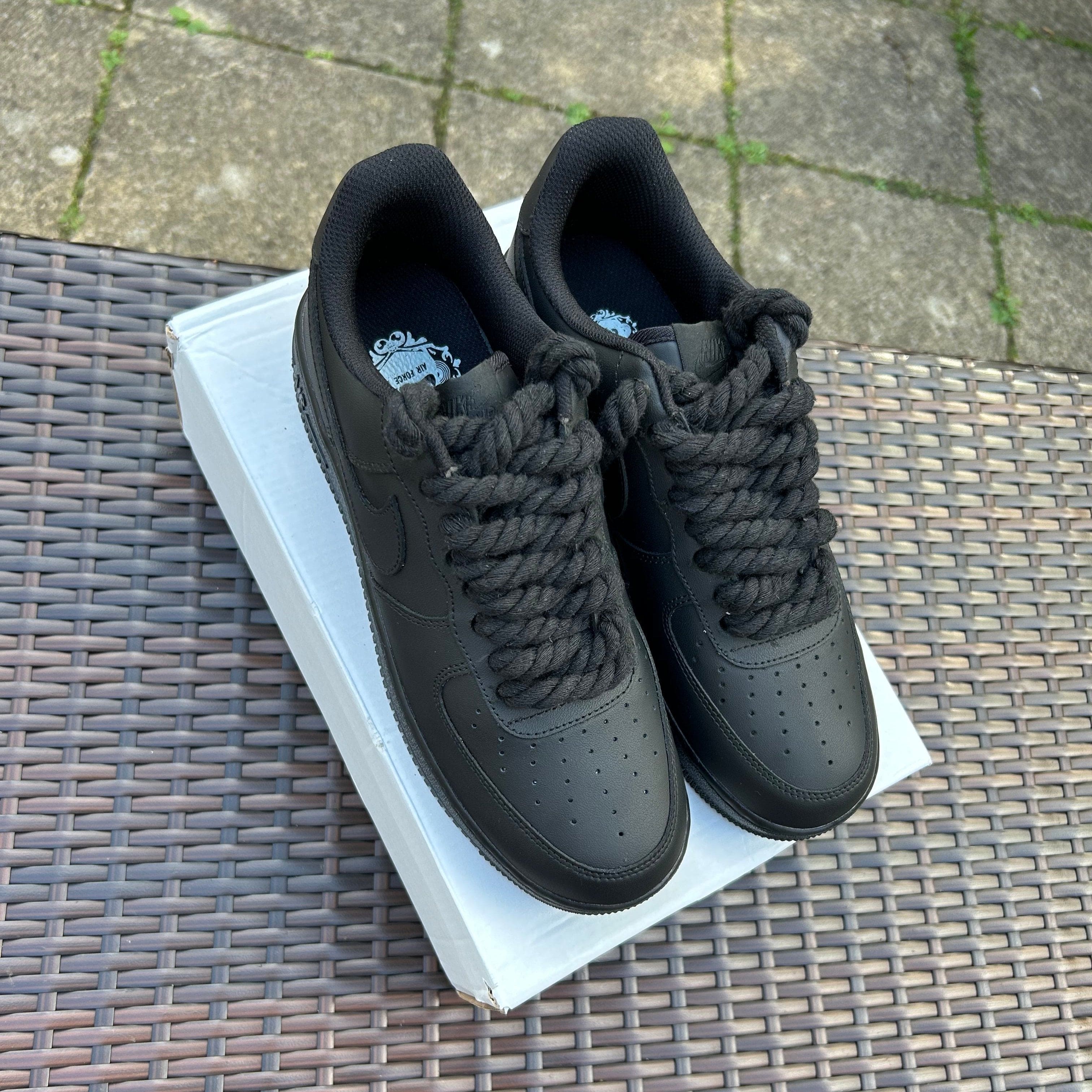 Nike Black "Roped" Air force 1 - Image 3