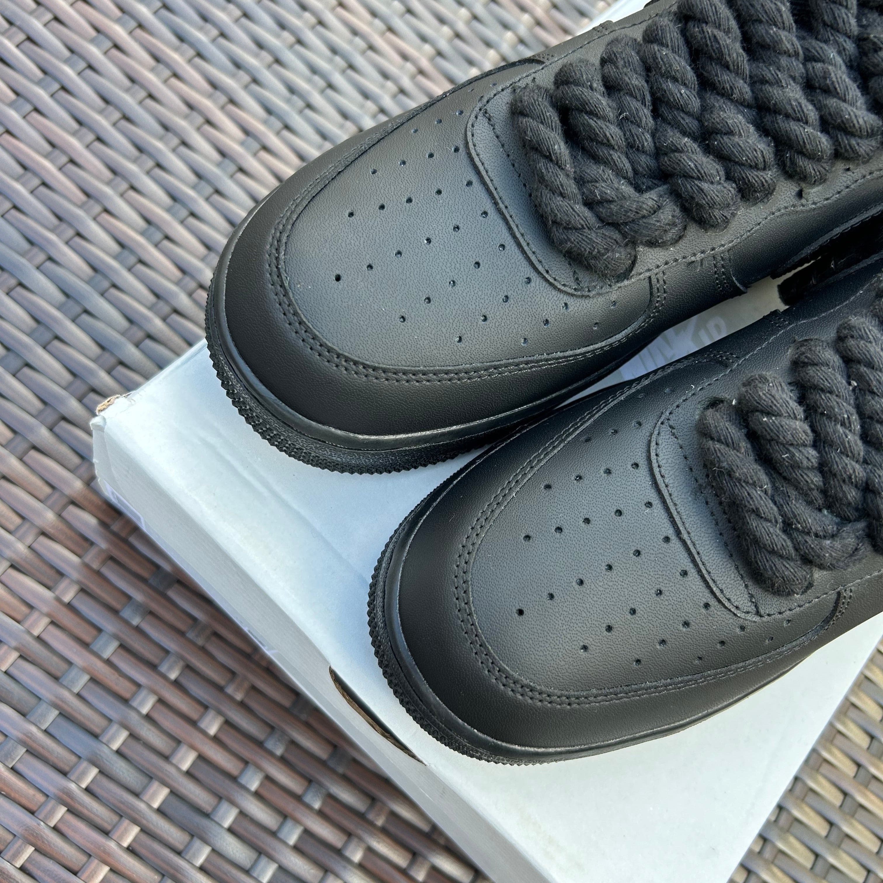 Nike Black "Roped" Air force 1 - Image 4