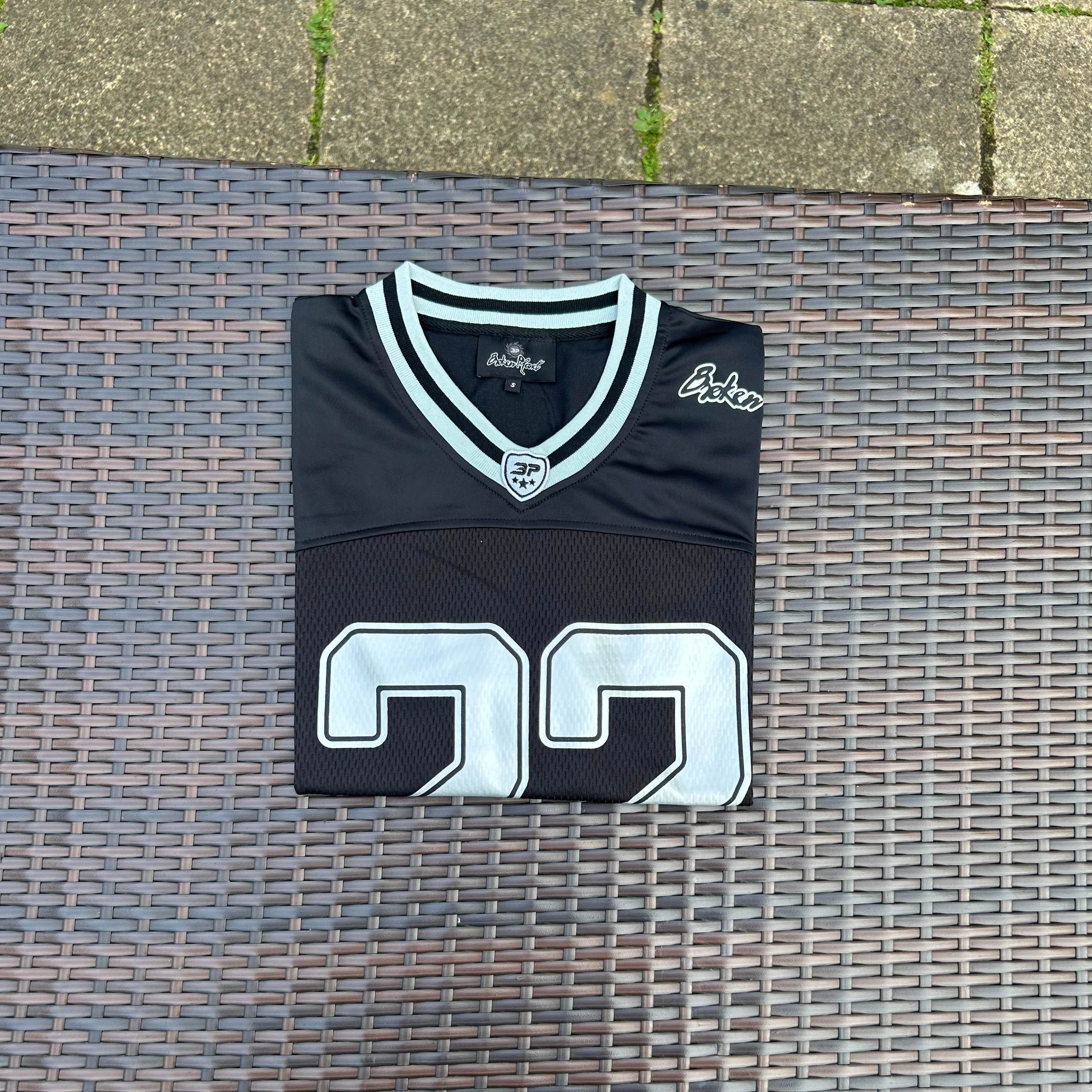 Broken Planet Black/Silver Football Jersey