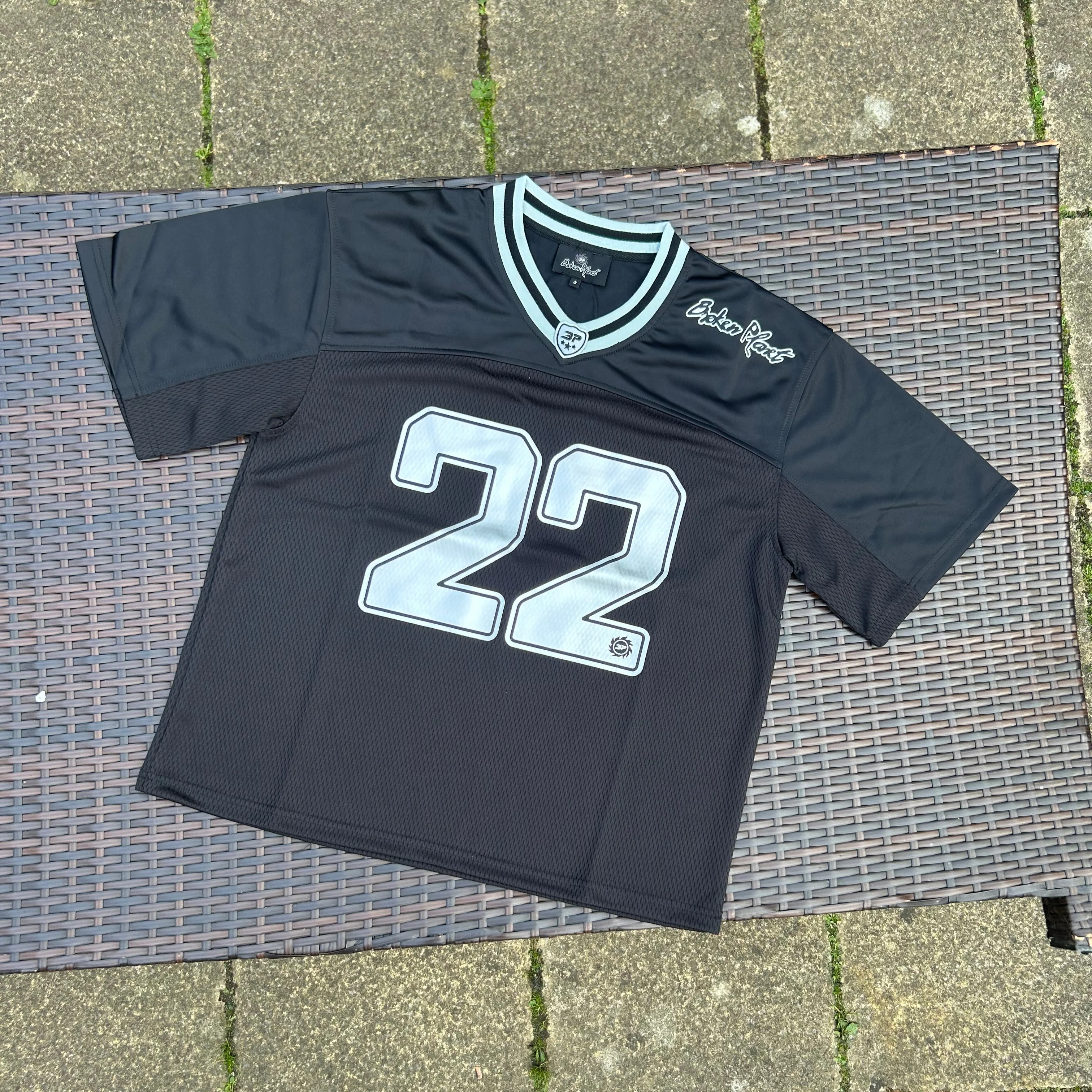 Broken Planet Black/Silver Football Jersey - Image 2