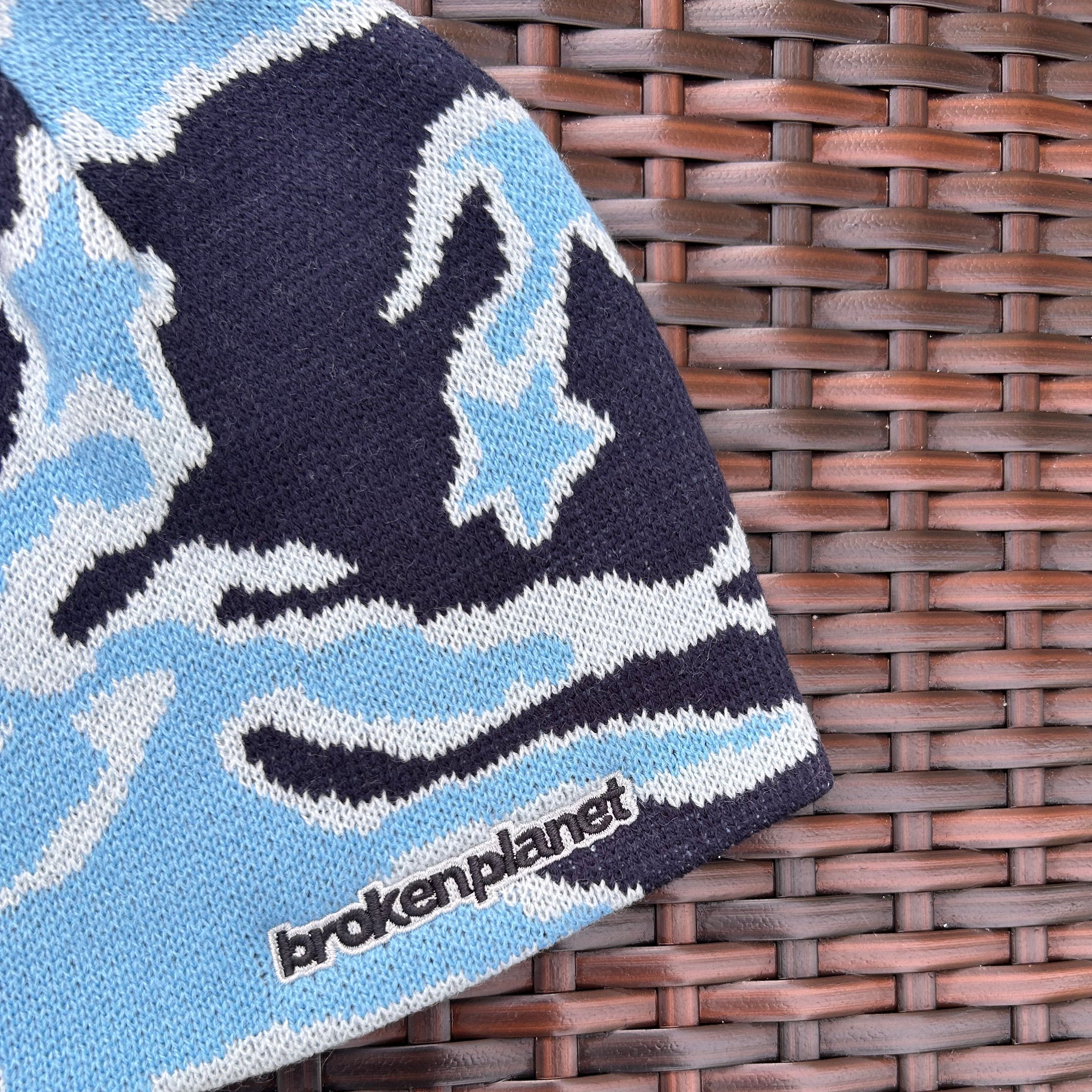 Broken Planet Blue Star Camo Beanie - Image 3