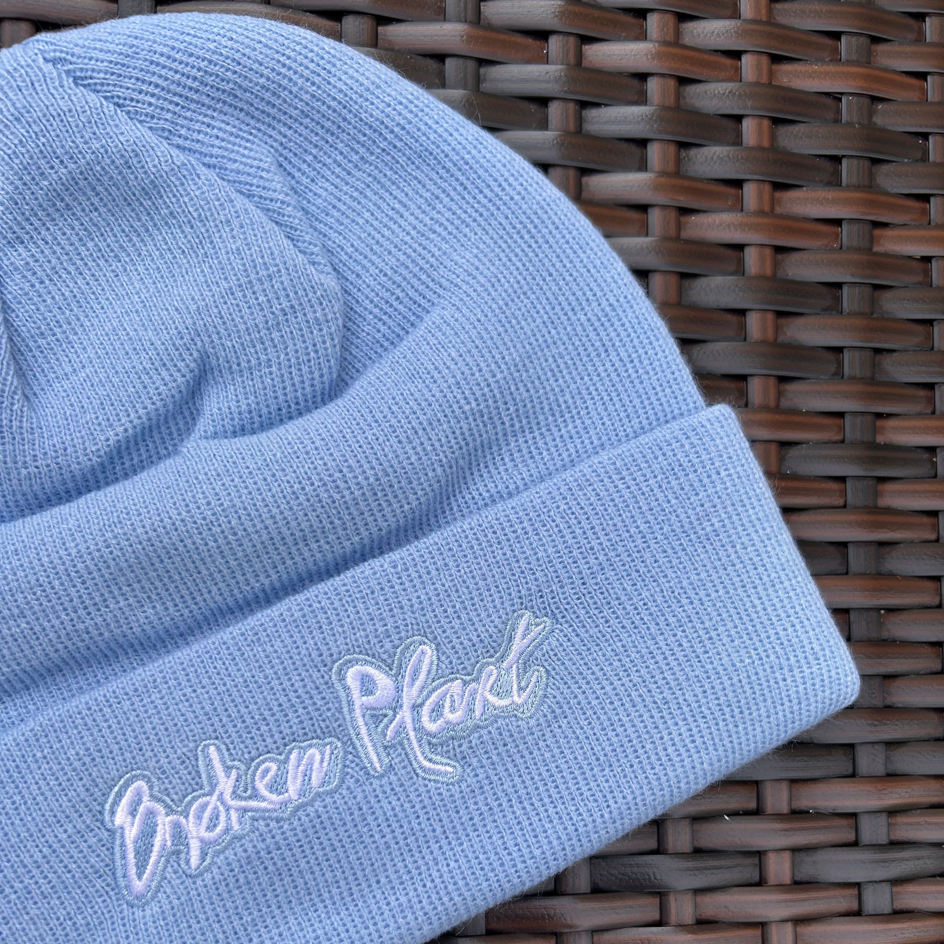 Broken Planet Fold Over Light Blue Beanie - Image 3