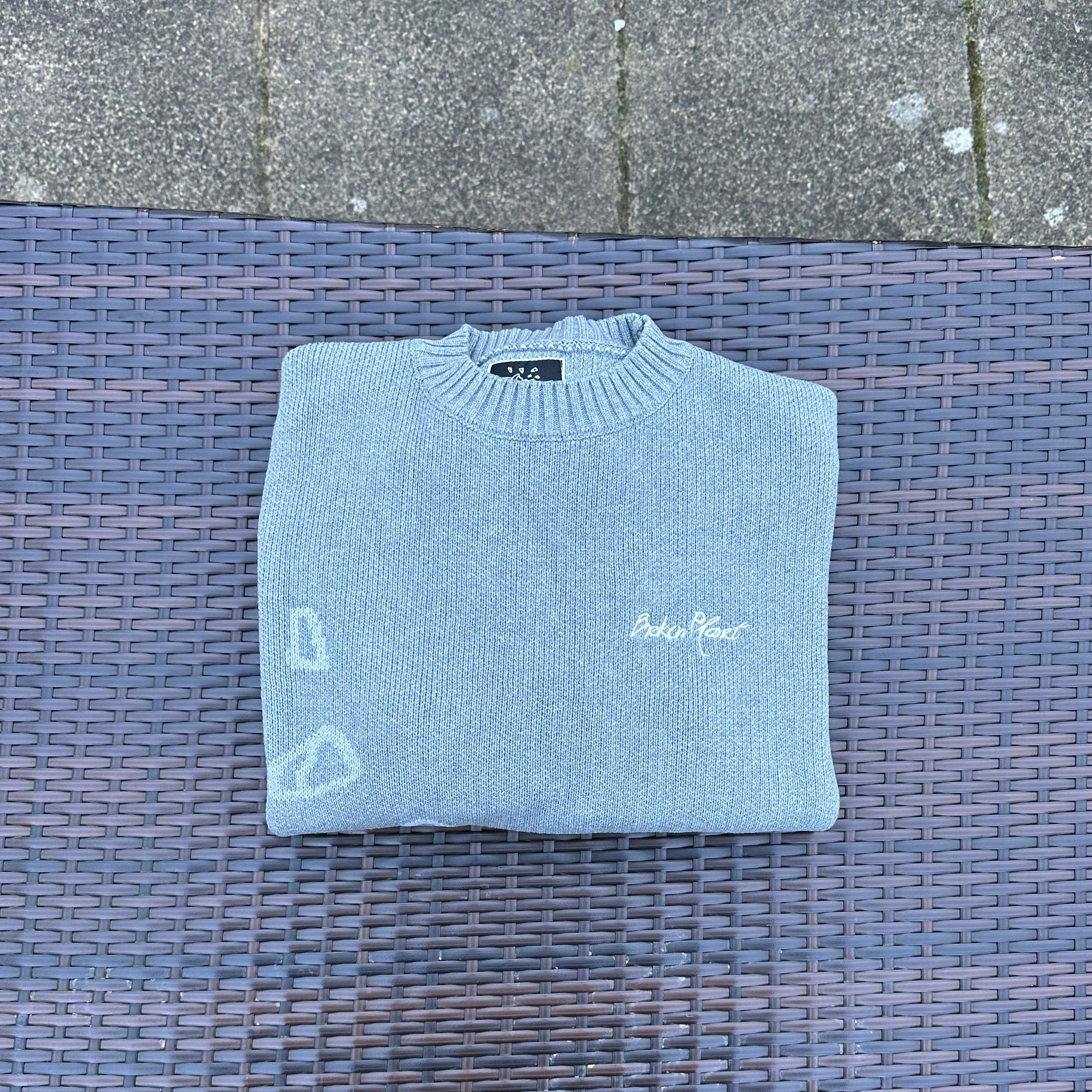 Broken Planet Grey Knit Sweatshirt - Image 2