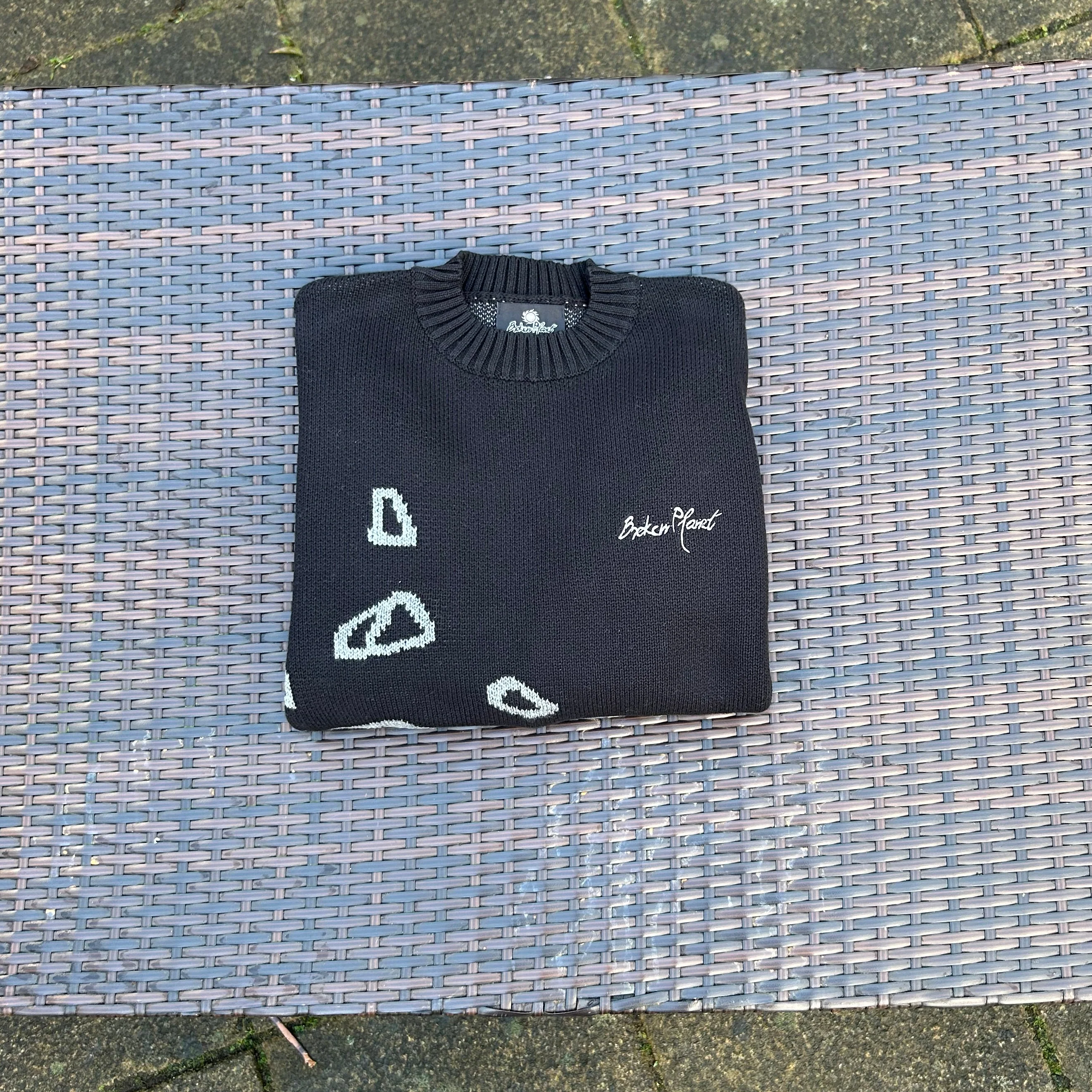 Broken Planet Midnight Black Knit Sweatshirt - Image 3