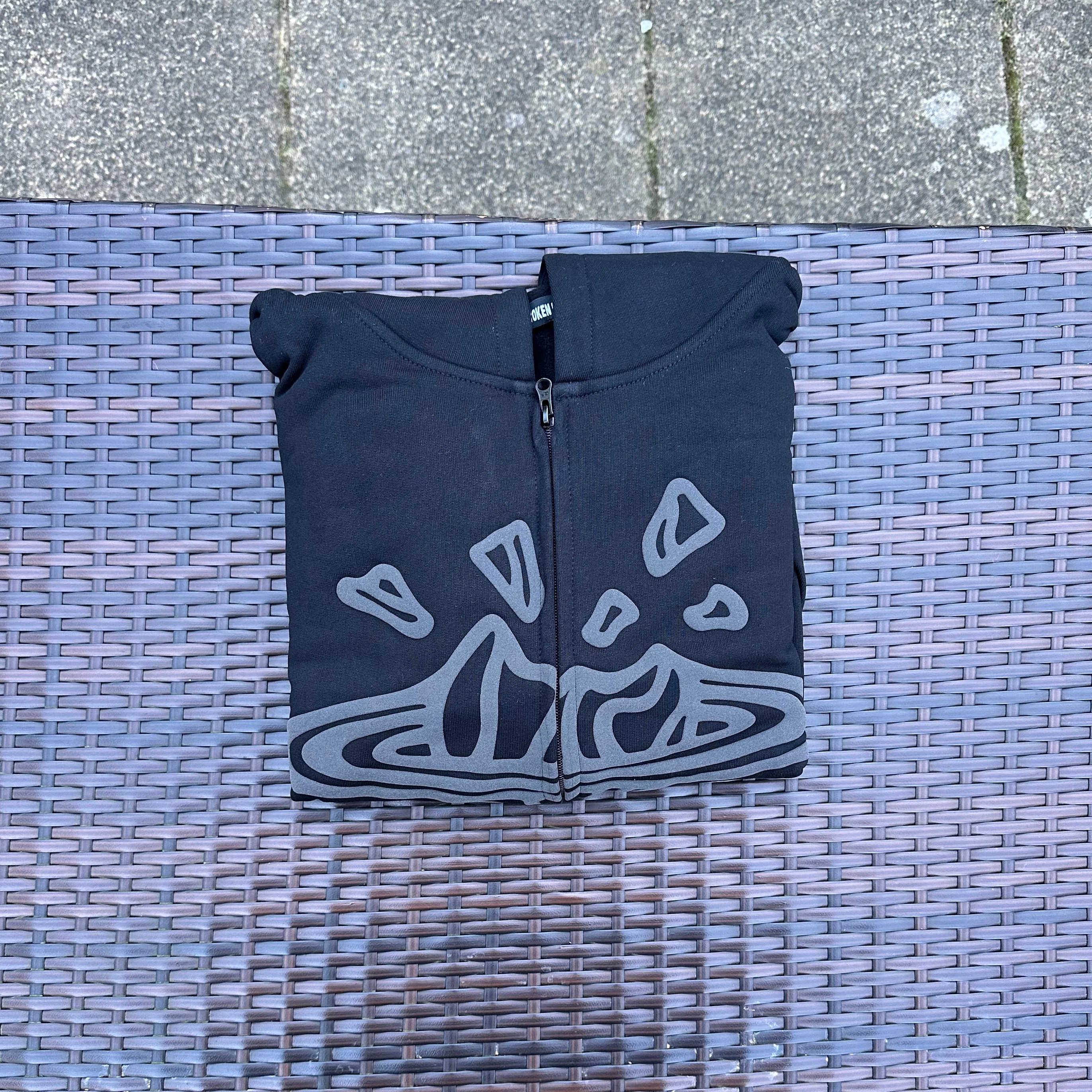 Broken Planet Triple Black Zip-up Hoodie - Image 2