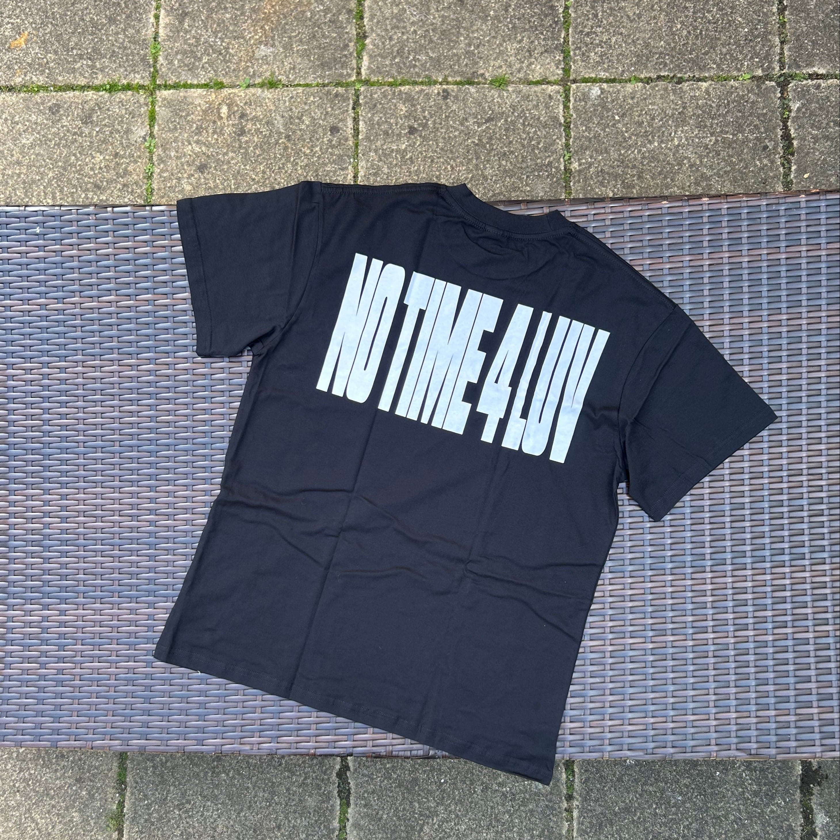 Corteiz Black "No time 4 luv" T Shirt - Image 3