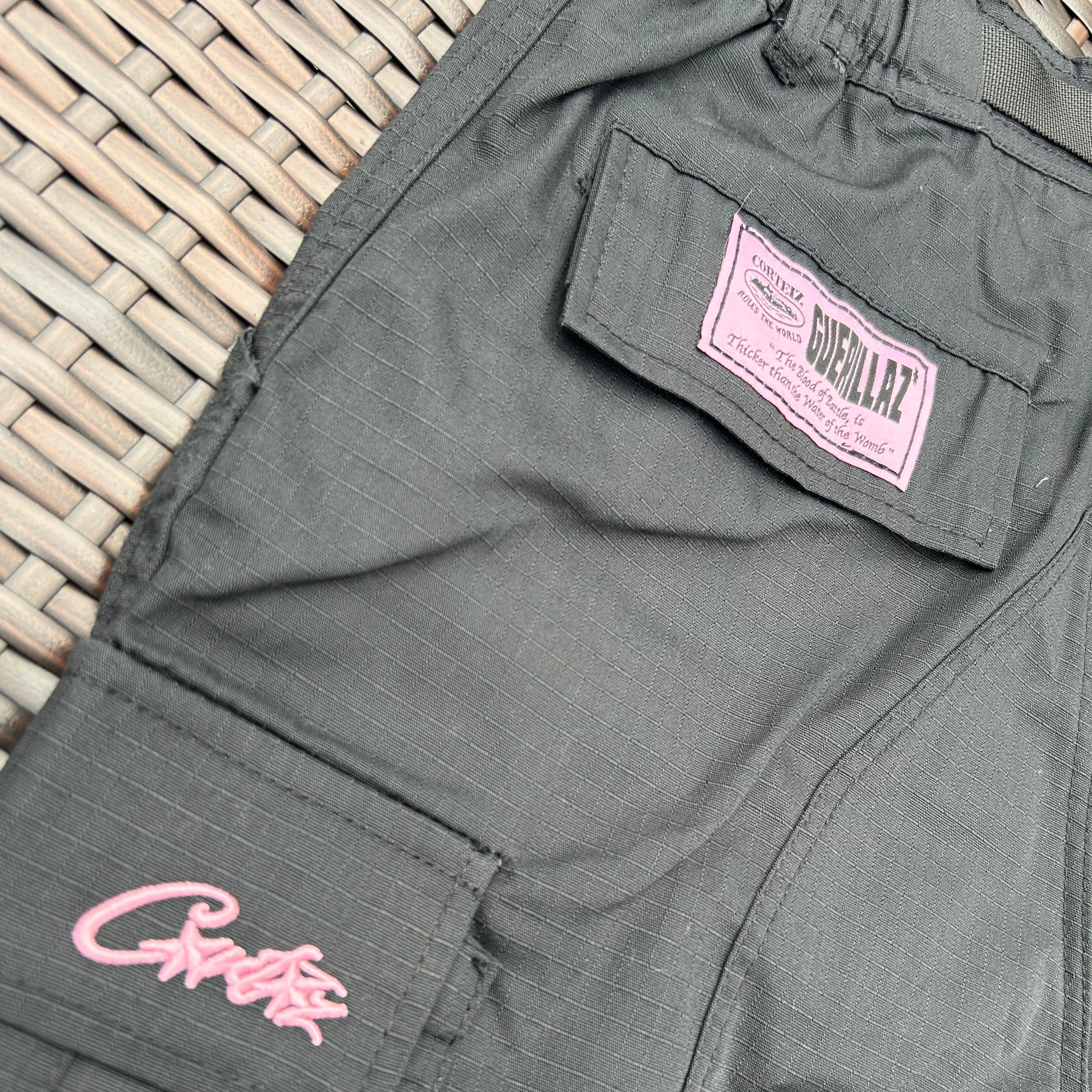 Corteiz Black/Pink Guerilla Cargos - Image 3