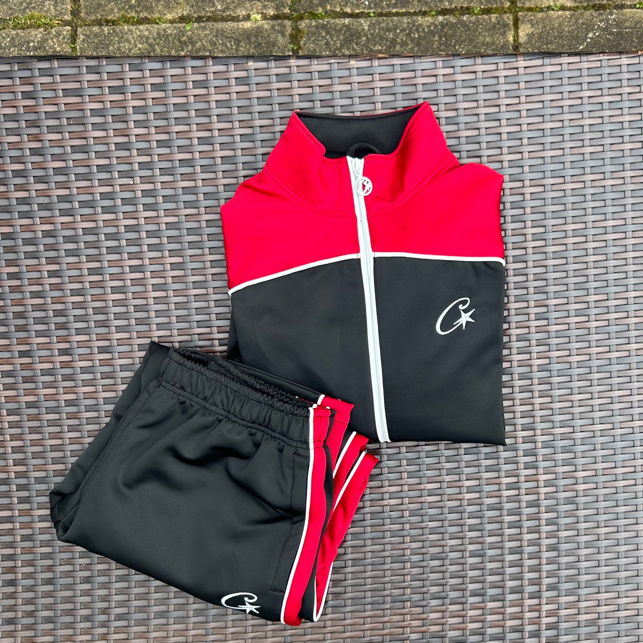 Corteiz Black/Red "Shotta" Tracksuit - Image 5