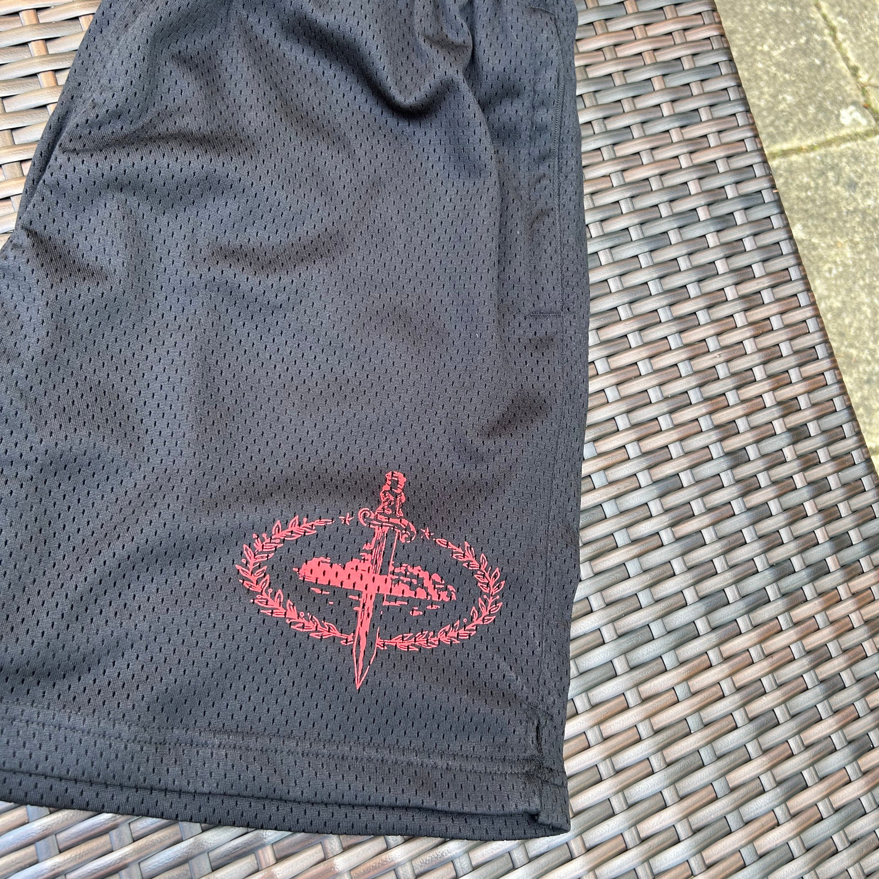 Corteiz Black "Slaughter Gang" Shorts - Image 3