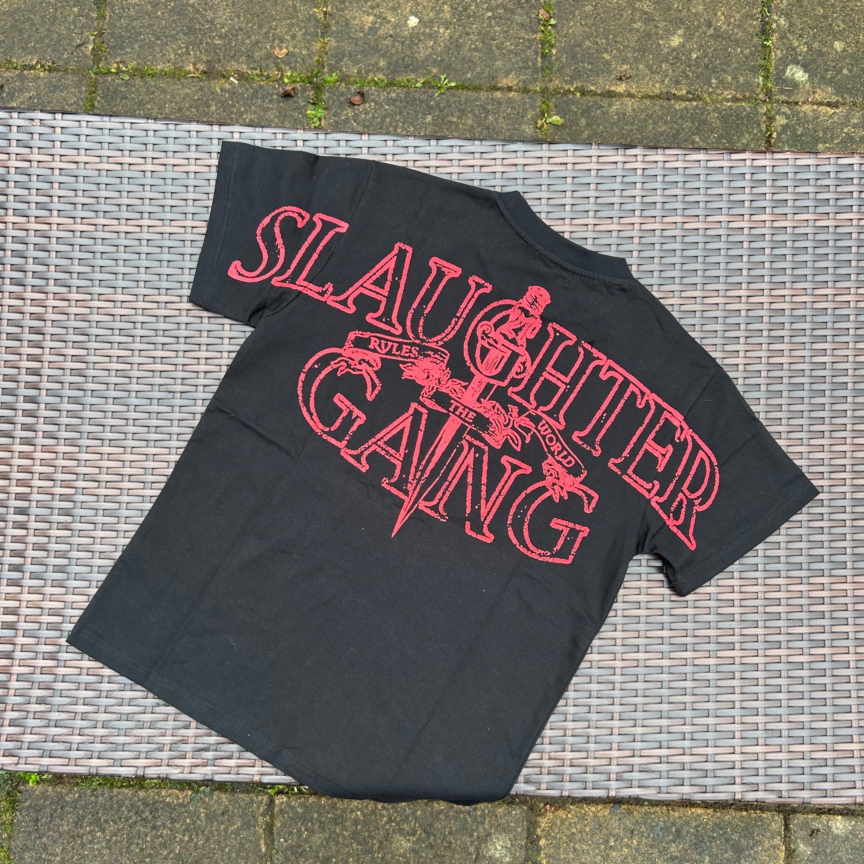 Corteiz Black "Slaughter Gang" T Shirt - Image 3