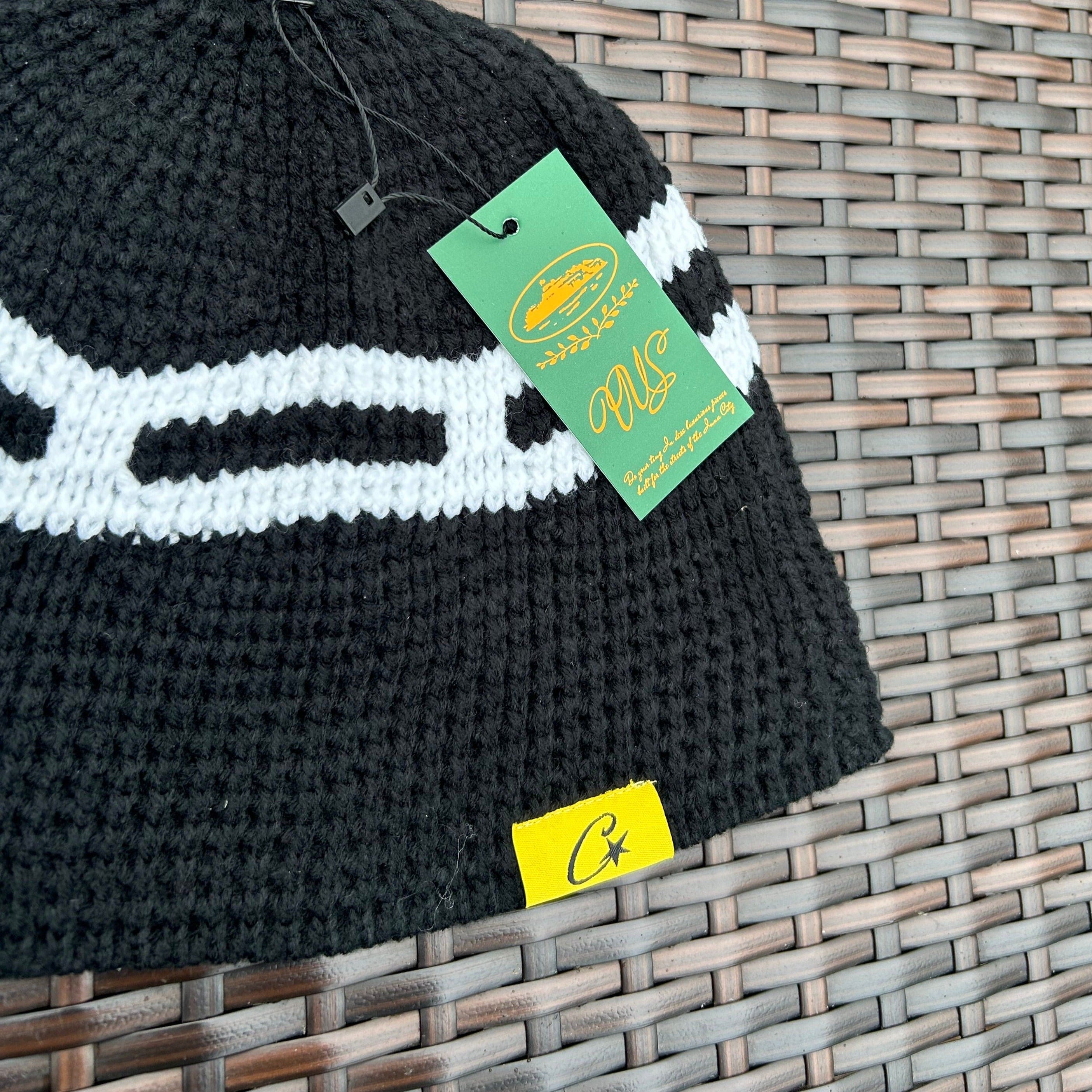 Corteiz Black/White "Crochet" Beanie - Image 2