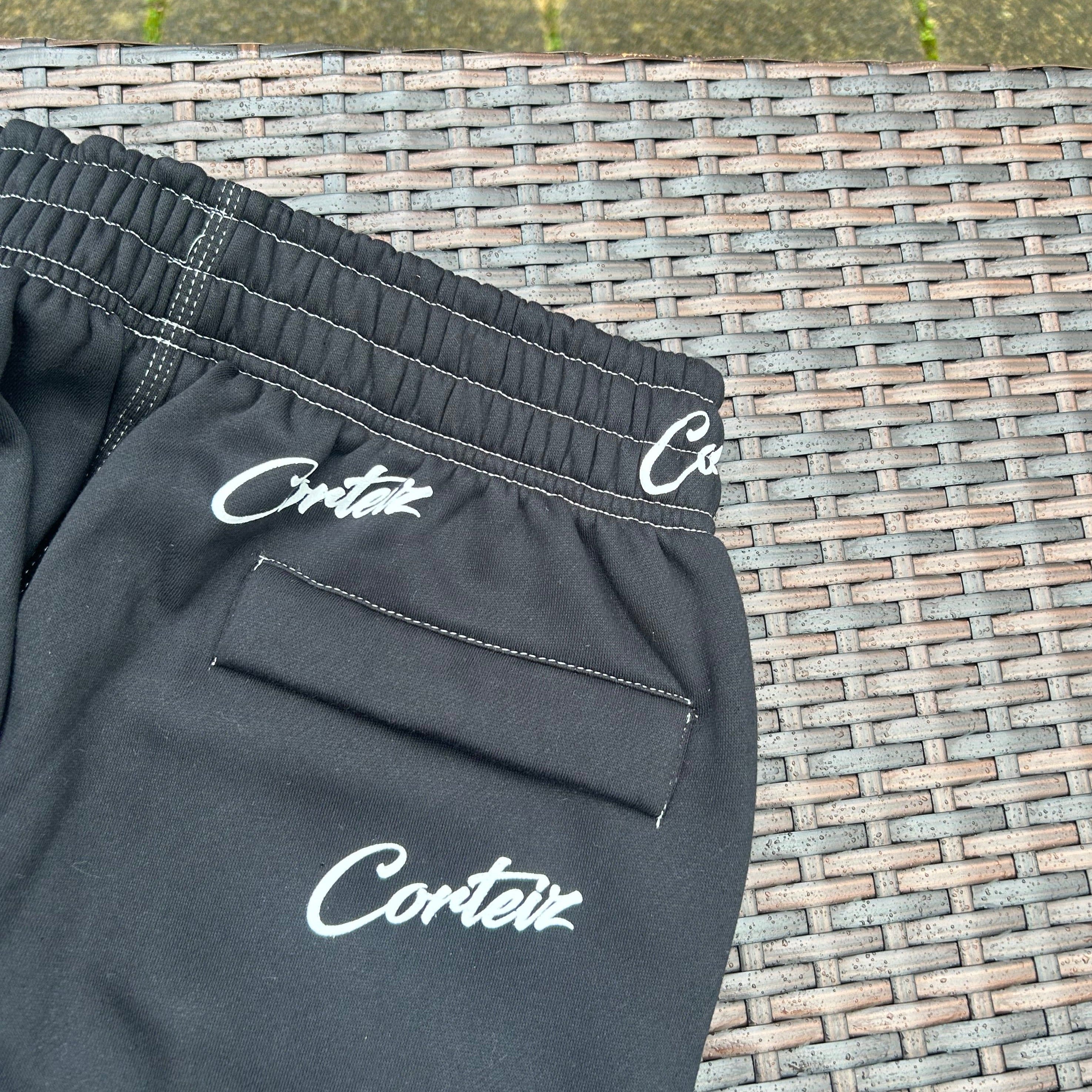 Corteiz "Black/White "Print" Joggers - Image 3