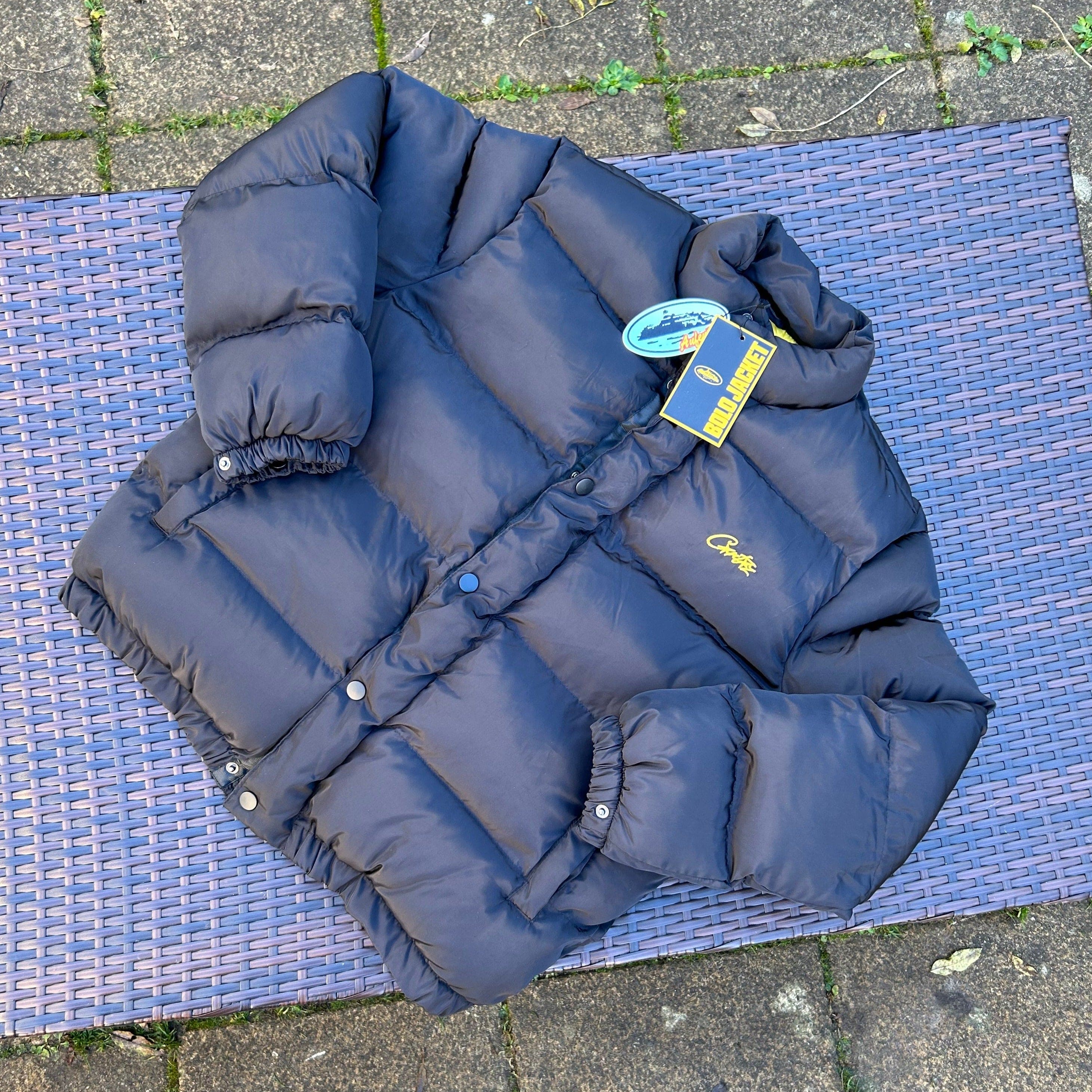 Corteiz Black/Yellow "Bolo" Puffer Jacket - Image 3