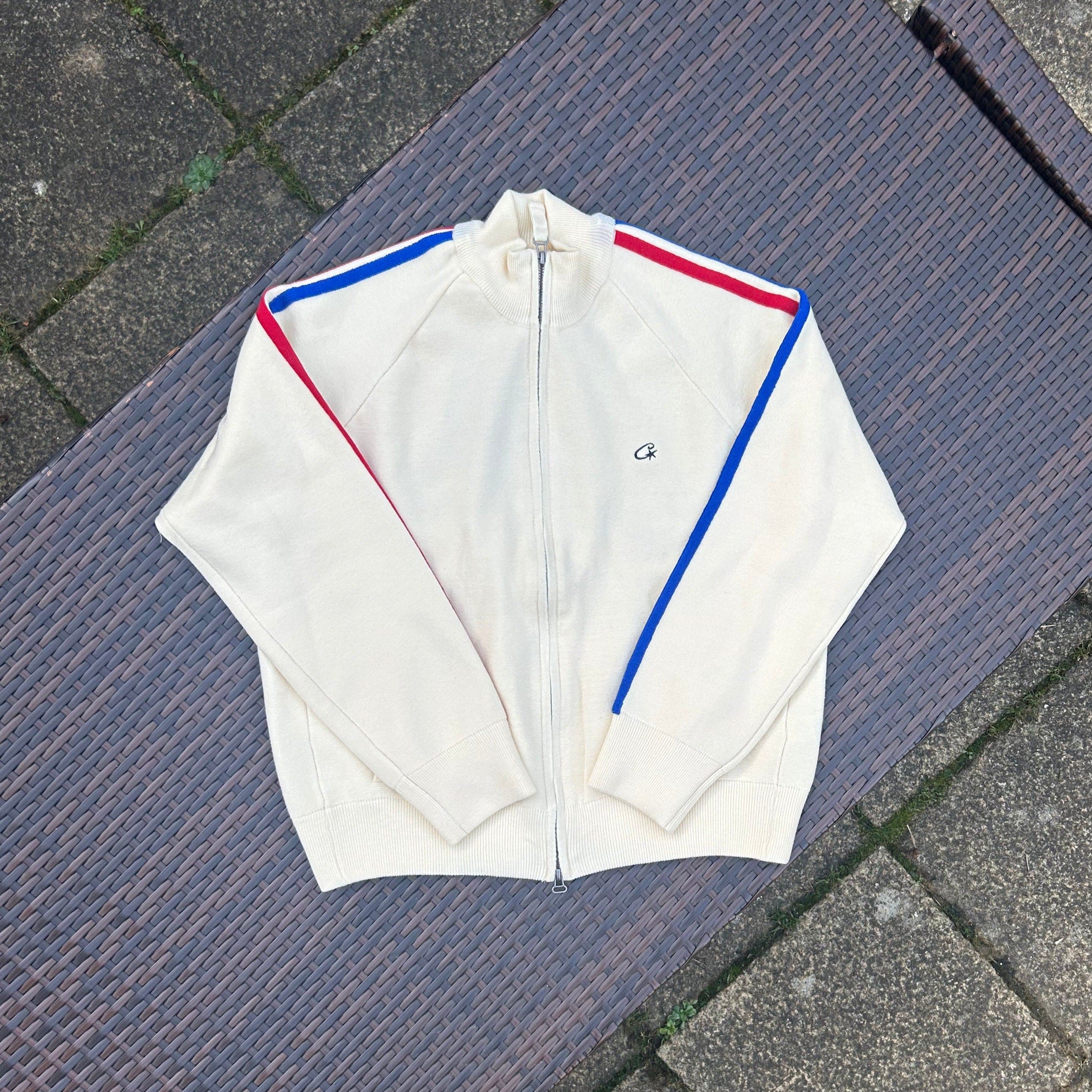 Corteiz Cream Knit Zip Up Fleece - Image 2