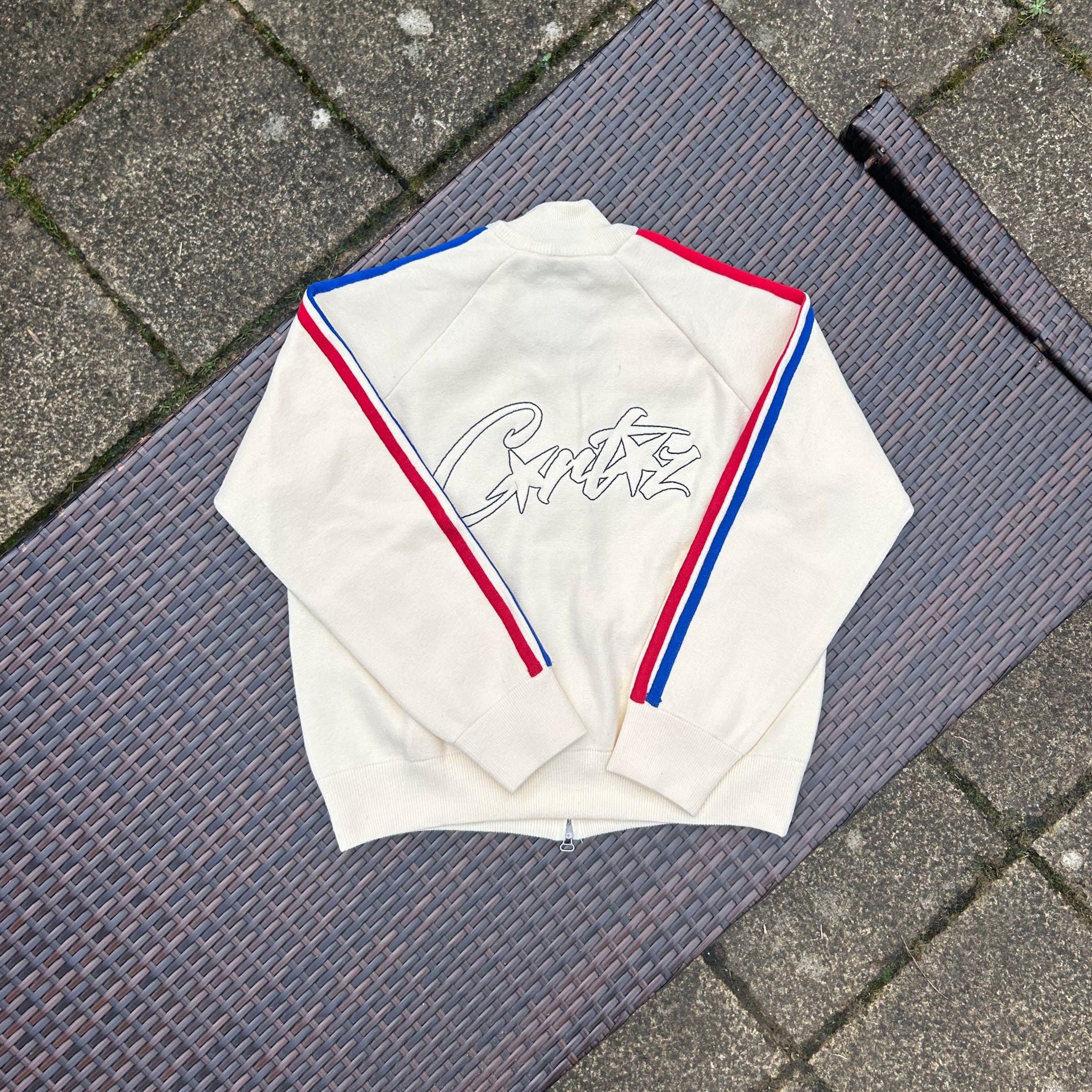 Corteiz Cream Knit Zip Up Fleece - Image 4