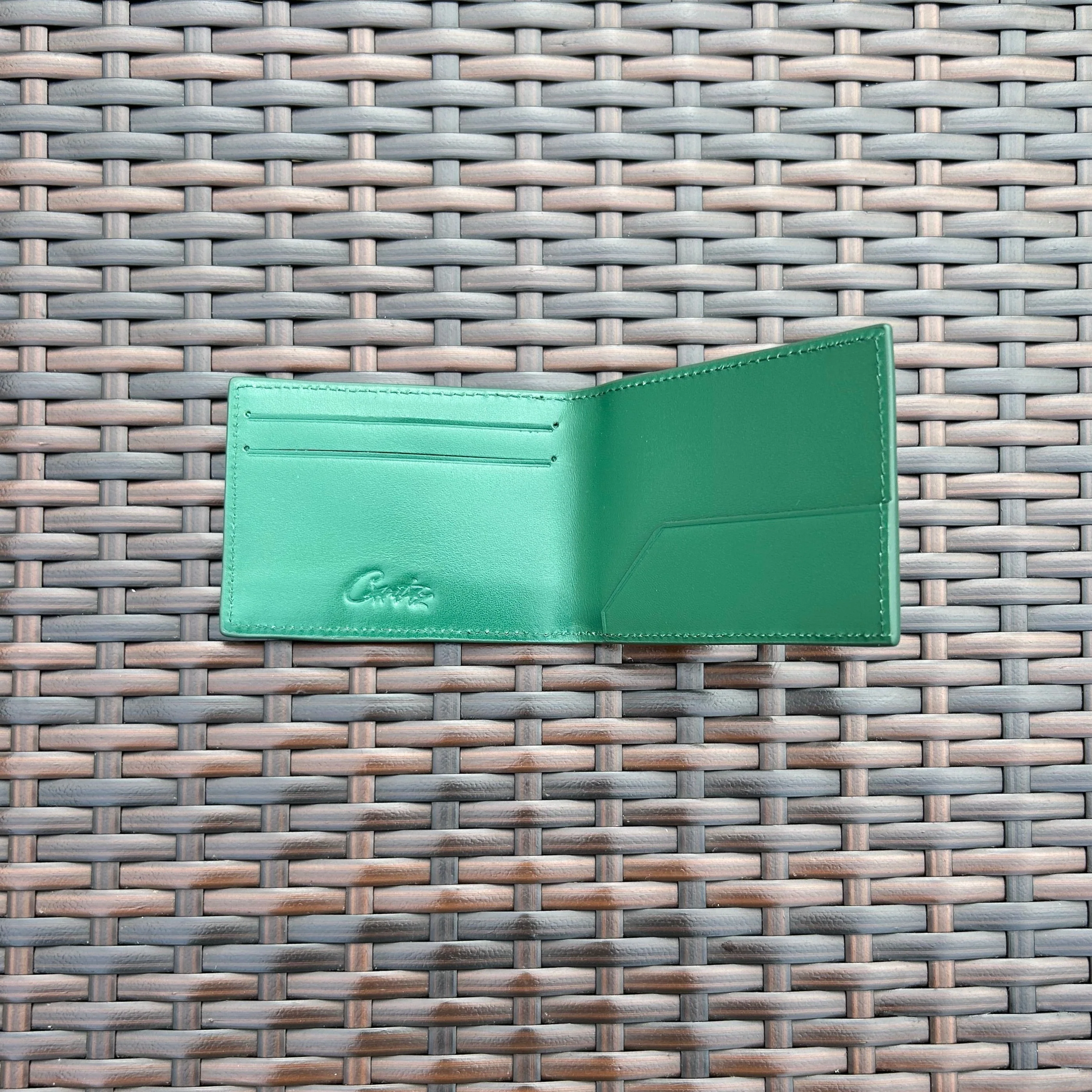 Corteiz Dark Green Leather Card Holder - Image 3