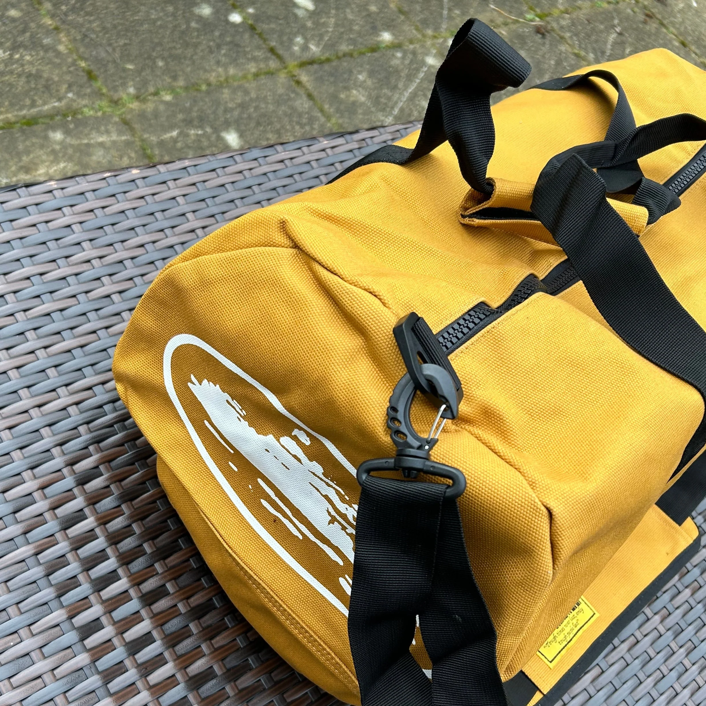 Corteiz Dark Yellow Alcatraz Grindwear Duffle Bag - Image 3