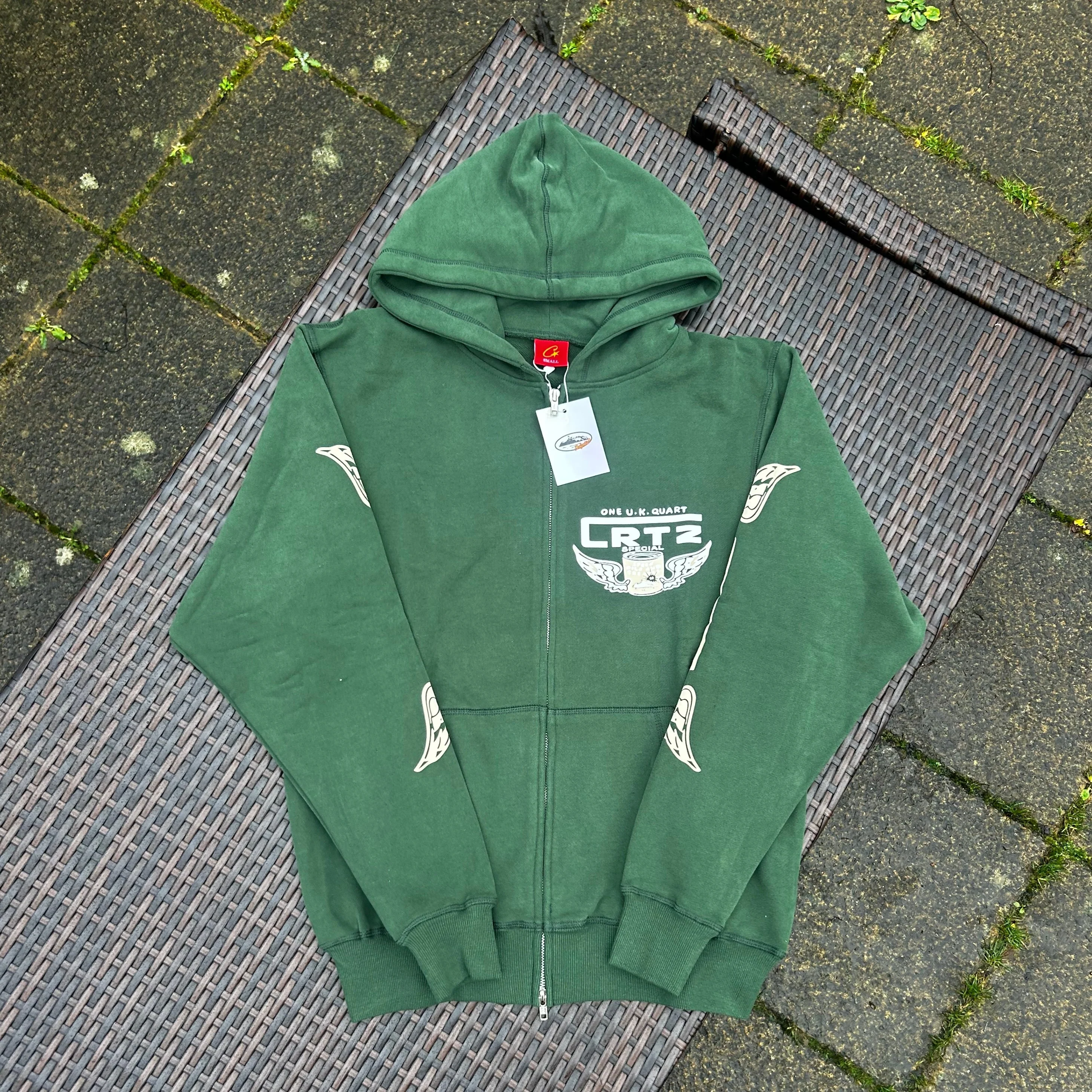 Corteiz "Gasolina" Dark Green Zip-Up Tracksuit - Image 2