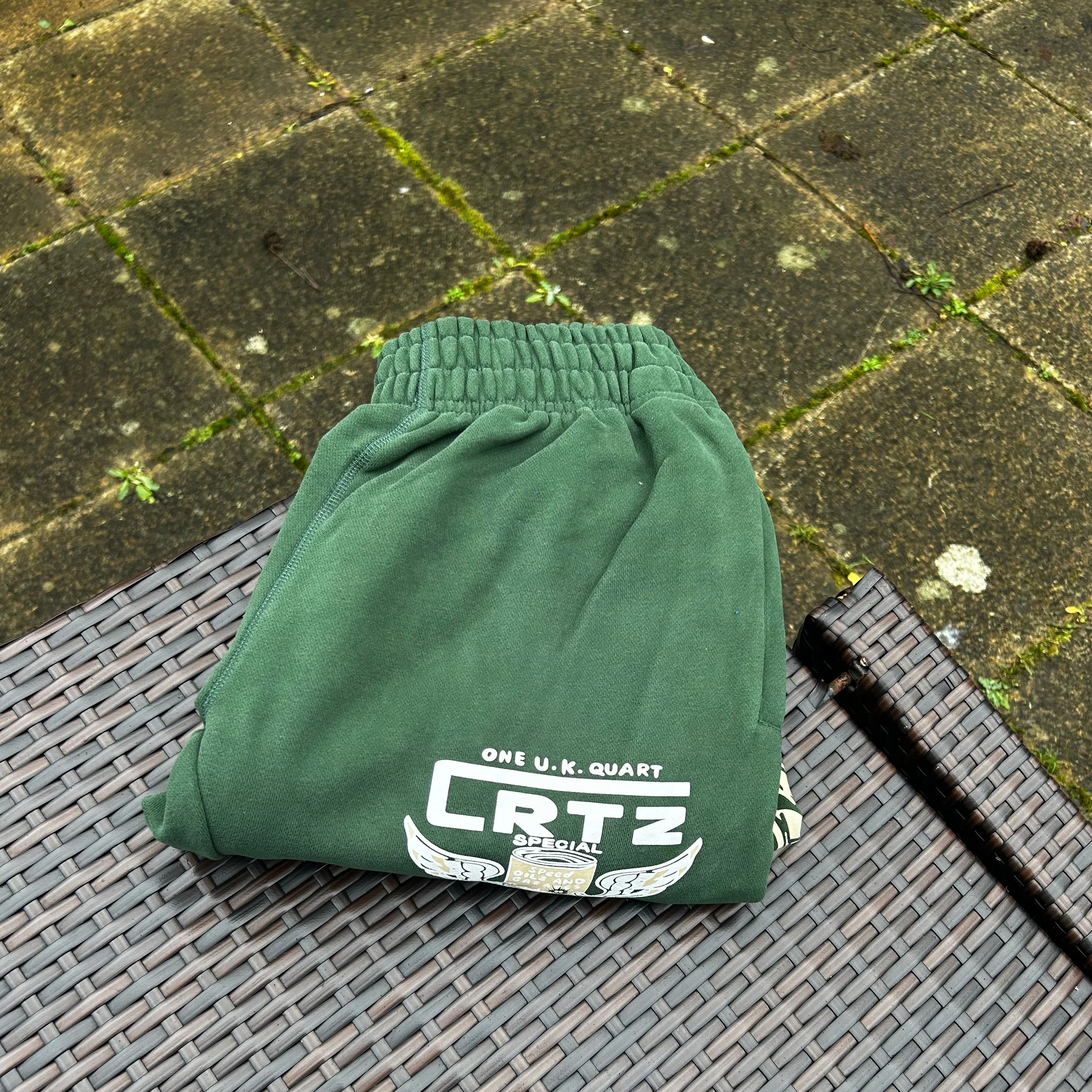 Corteiz "Gasolina" Dark Green Zip-Up Tracksuit - Image 3