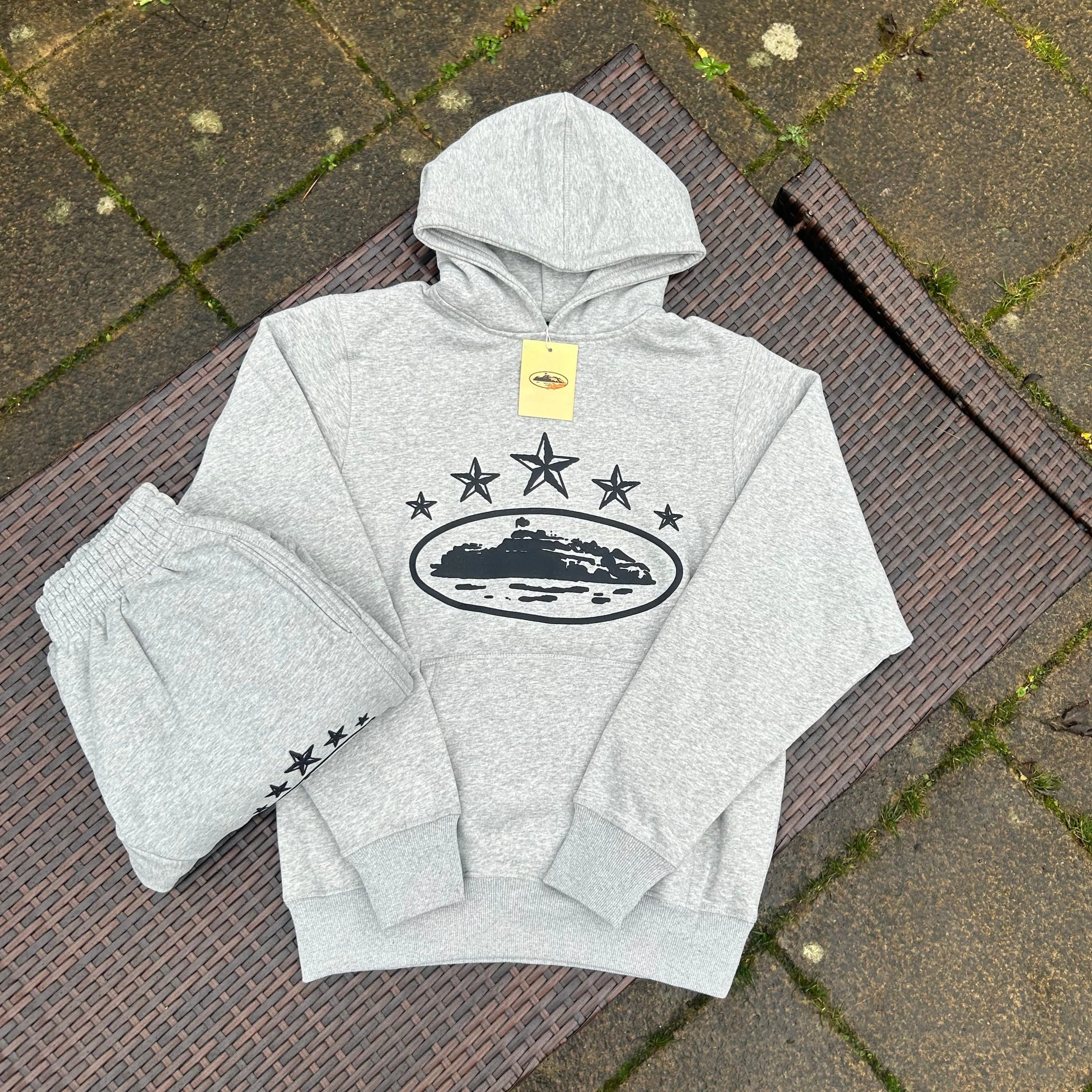 Corteiz Grey/Black 5 Starz Tracksuit