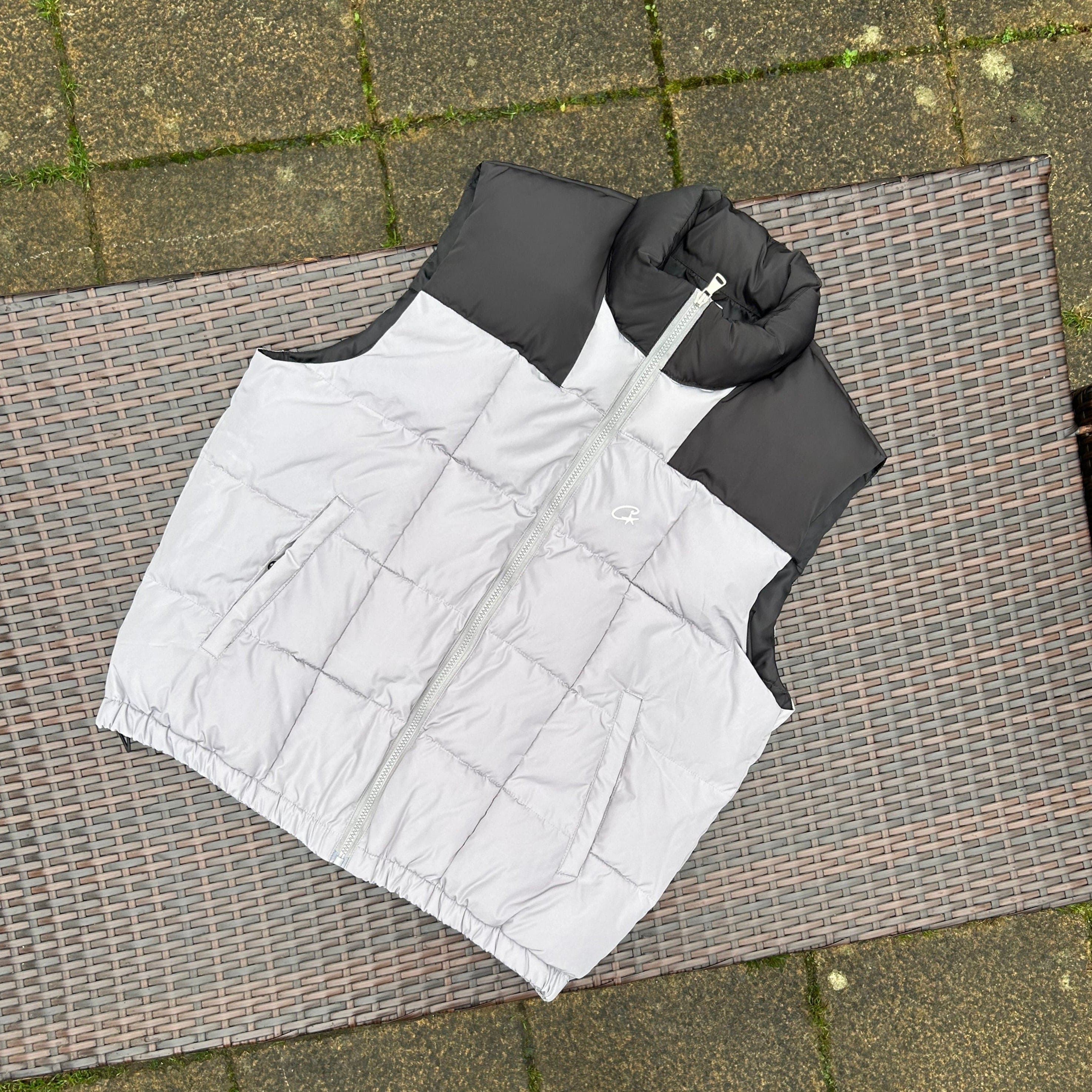 Corteiz Grey/Black "Bolo" Gilet Jacket - Image 3