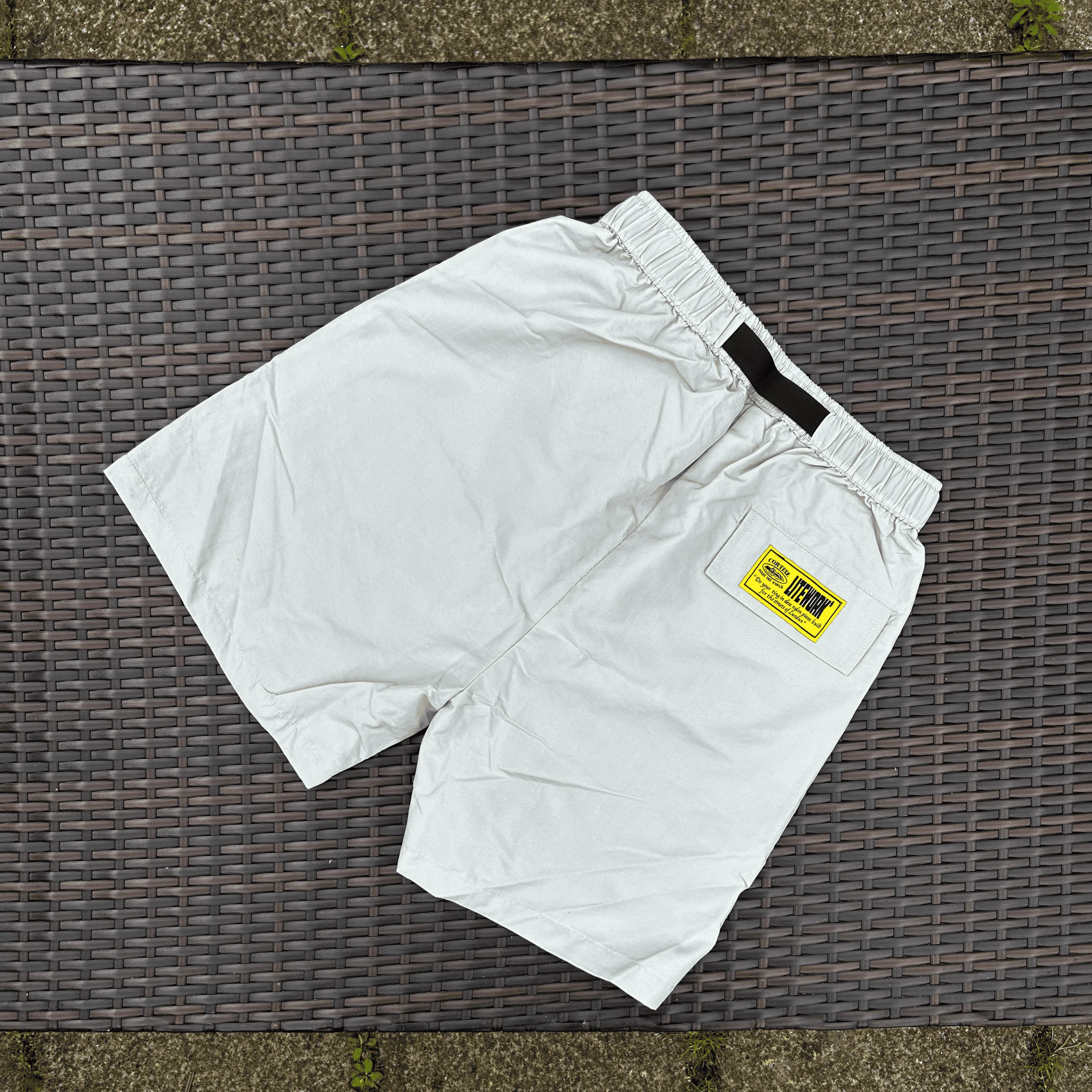 Corteiz Grey "CRTZ" Nylon Shorts - Image 3