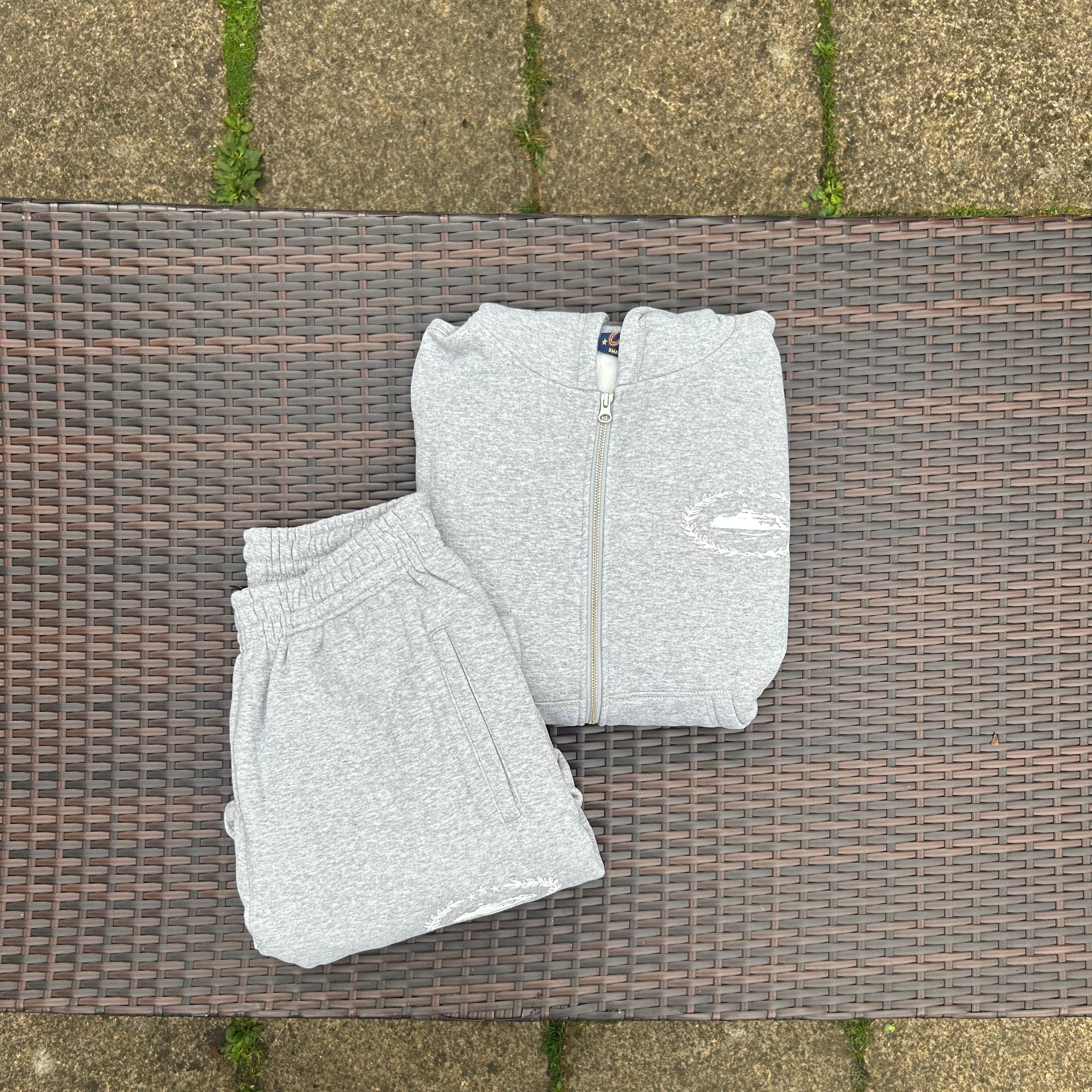 Corteiz Grey "Superior Royale" Zip-Up Tracksuit - Image 6