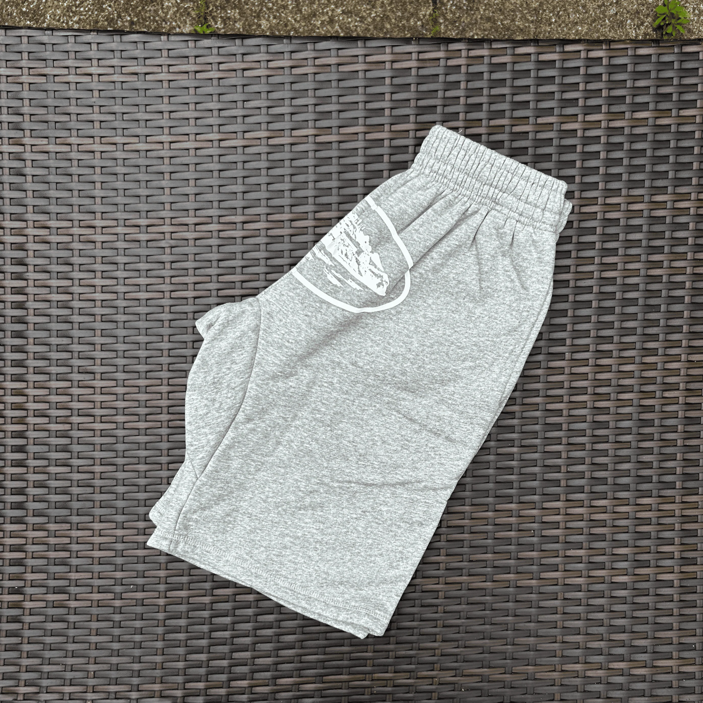 Corteiz Grey/White "Alcatraz" Shorts - Image 2