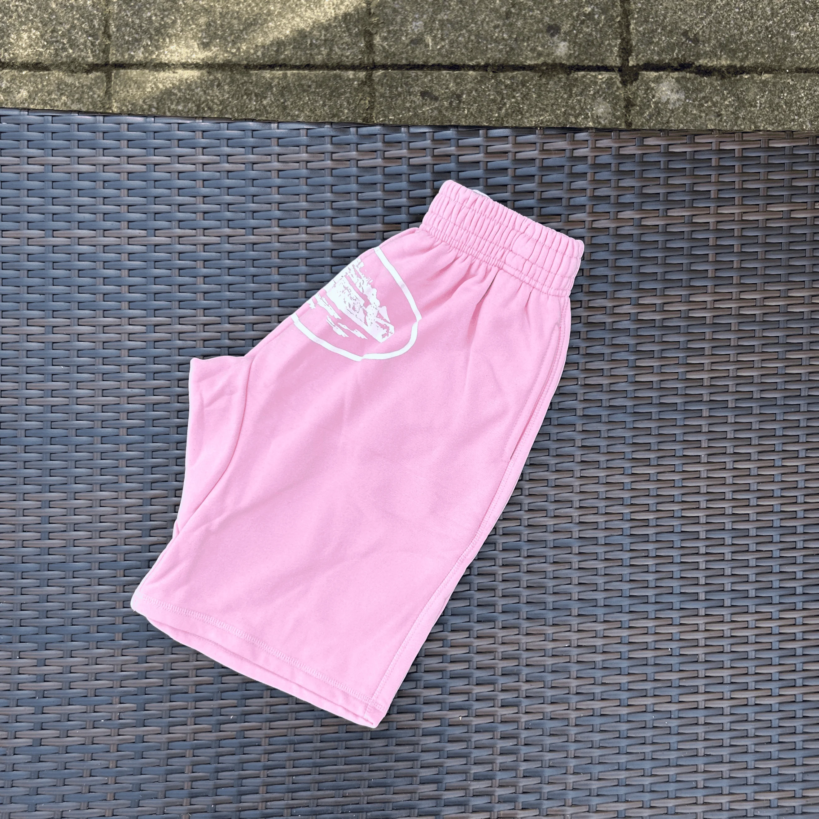 Corteiz Pink/White Alcatraz  Shorts - Image 2