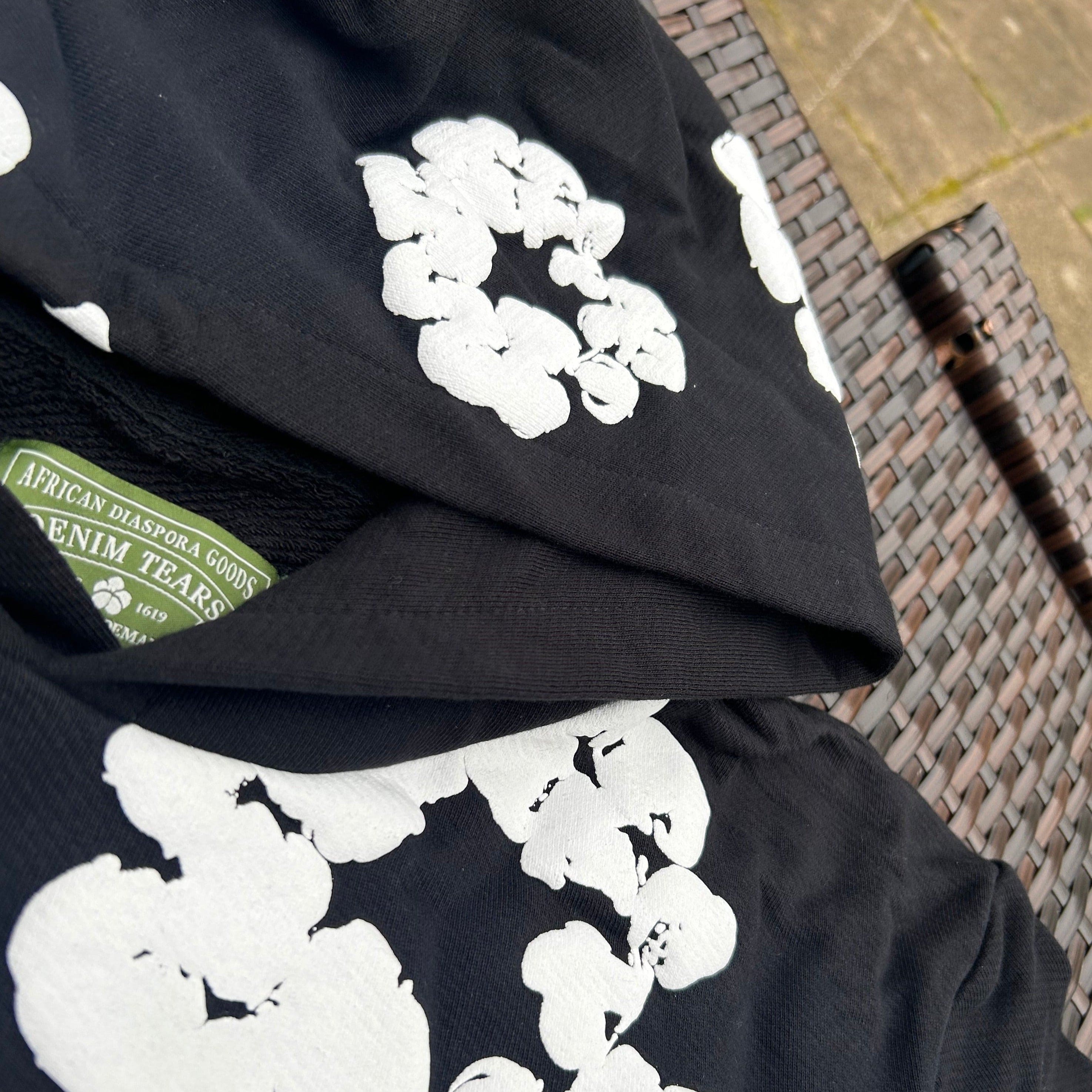 Denim Tears Black The Cotton Wreath Hoodie - Image 3