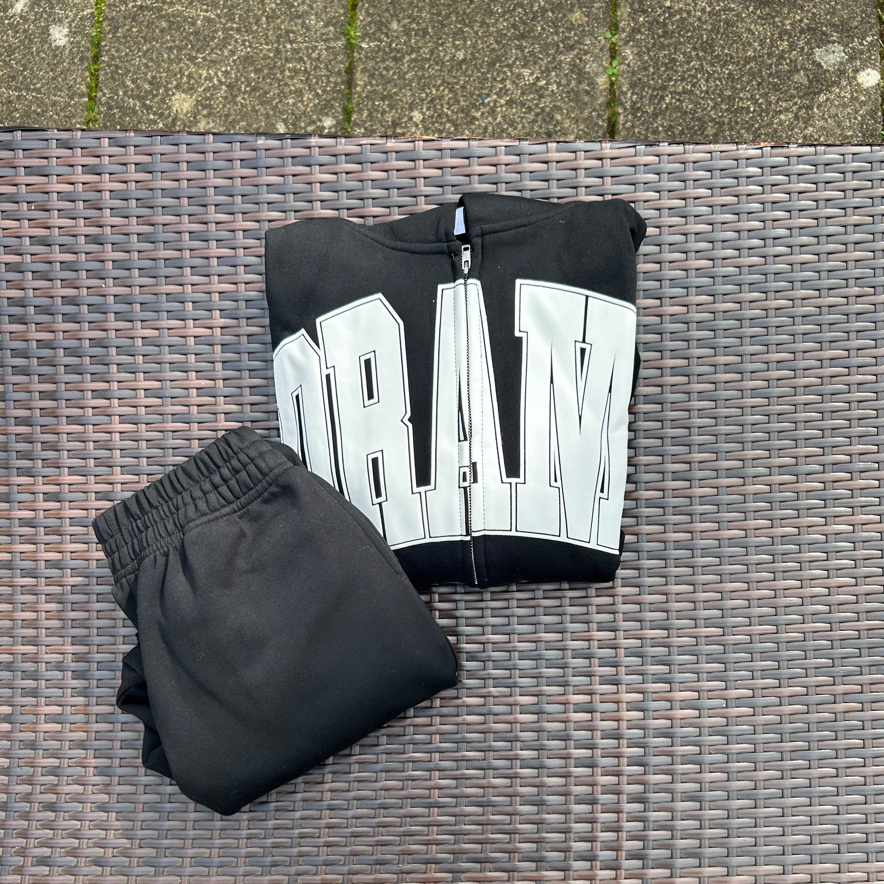 Drama Call Black/White Zip Up Tracksuit - Image 5