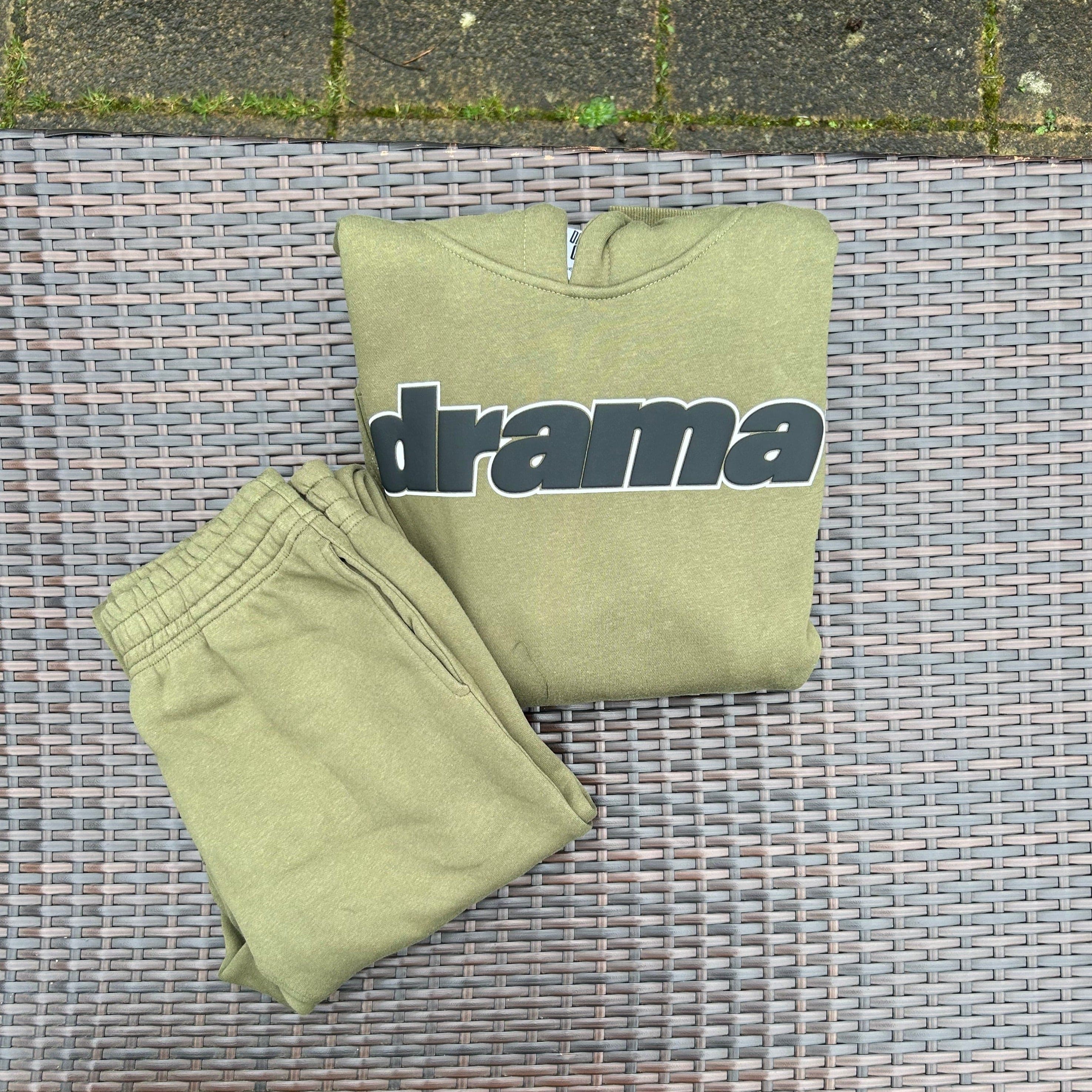 Drama Call Dark Green Foam Print Tracksuit - Image 5