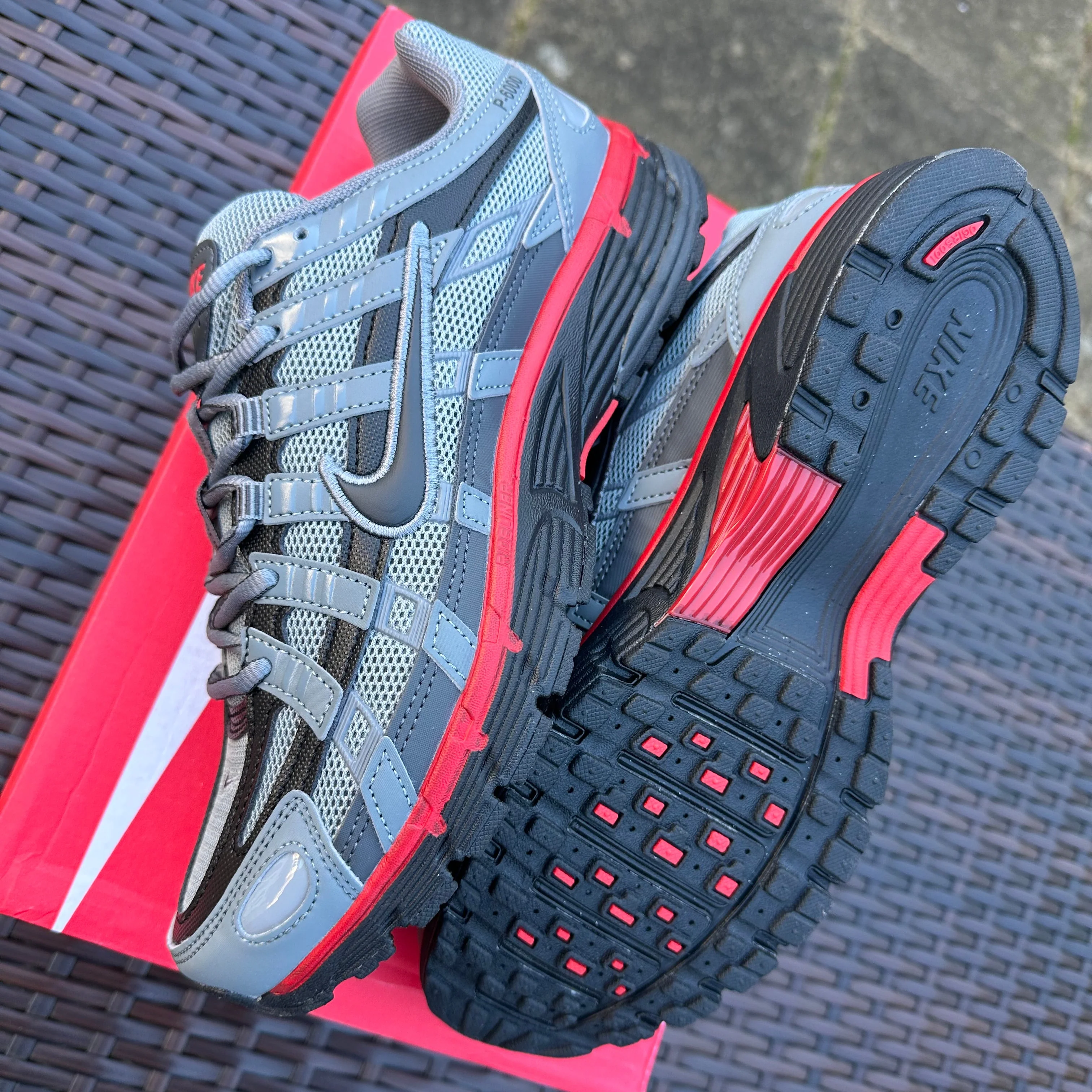 Nike P-6000 'Cool Grey University Red' - Image 3