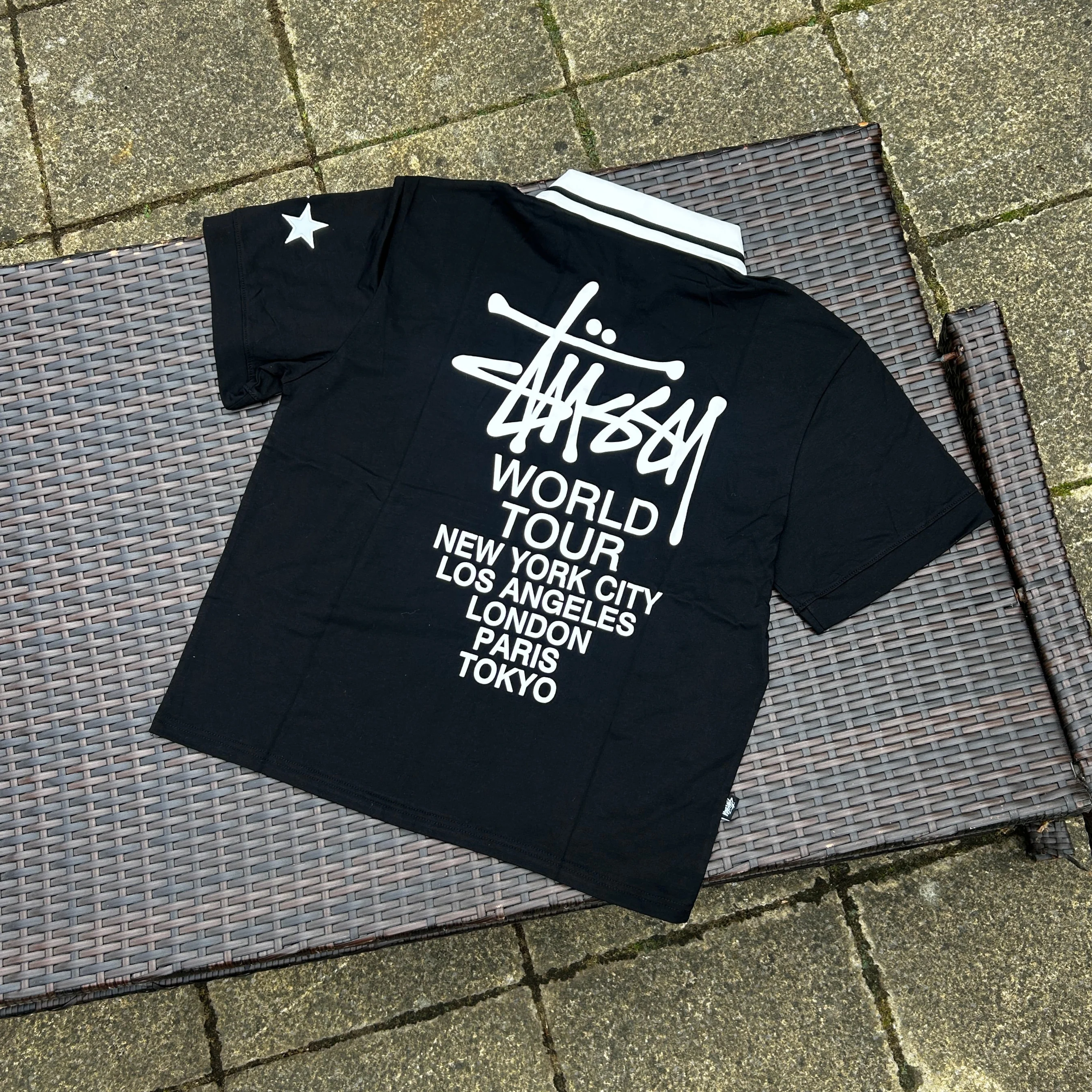 Stussy Black/White 8 Ball T Shirt - Image 3