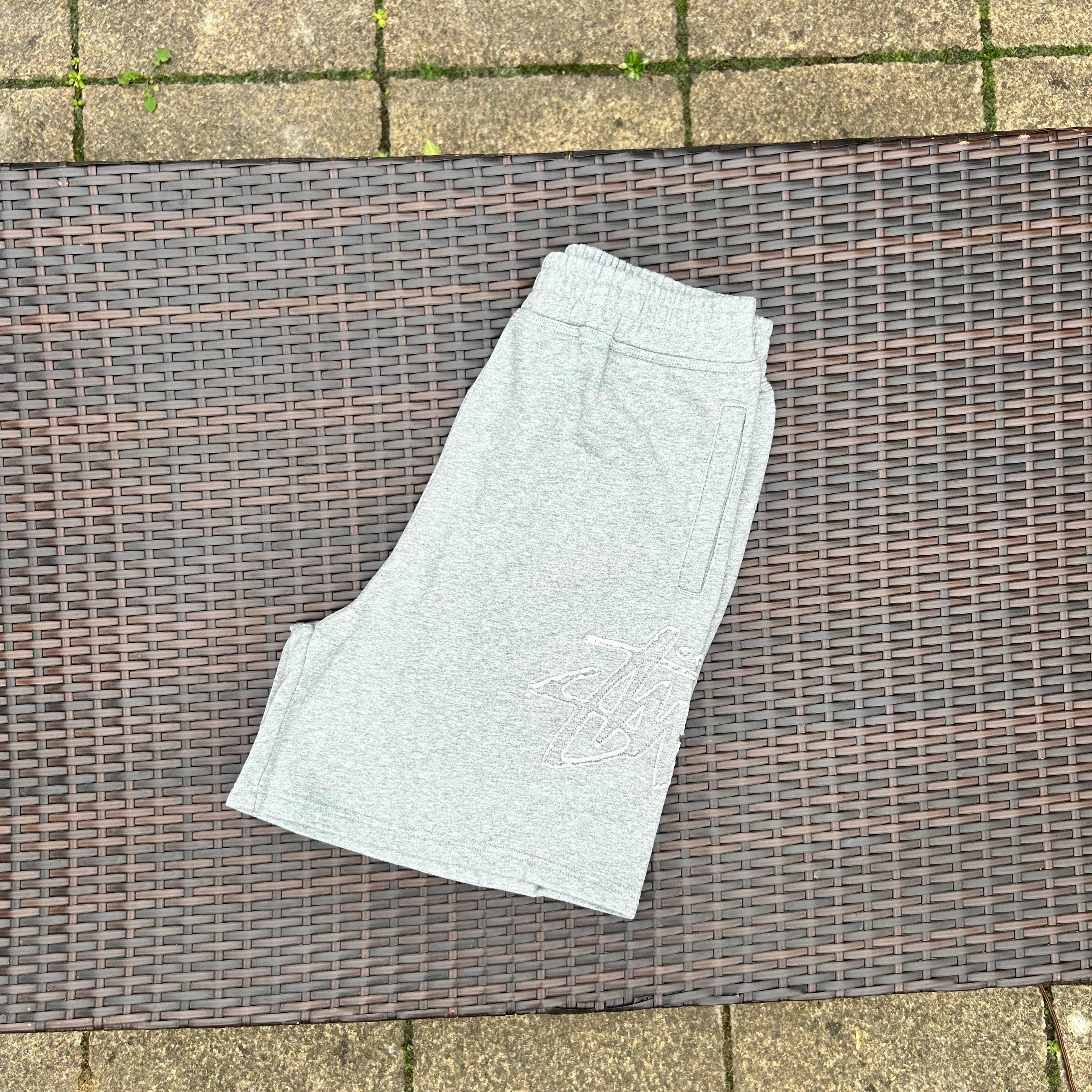 Stussy Heather Grey "Tonal Appliqué" Shorts - Image 3