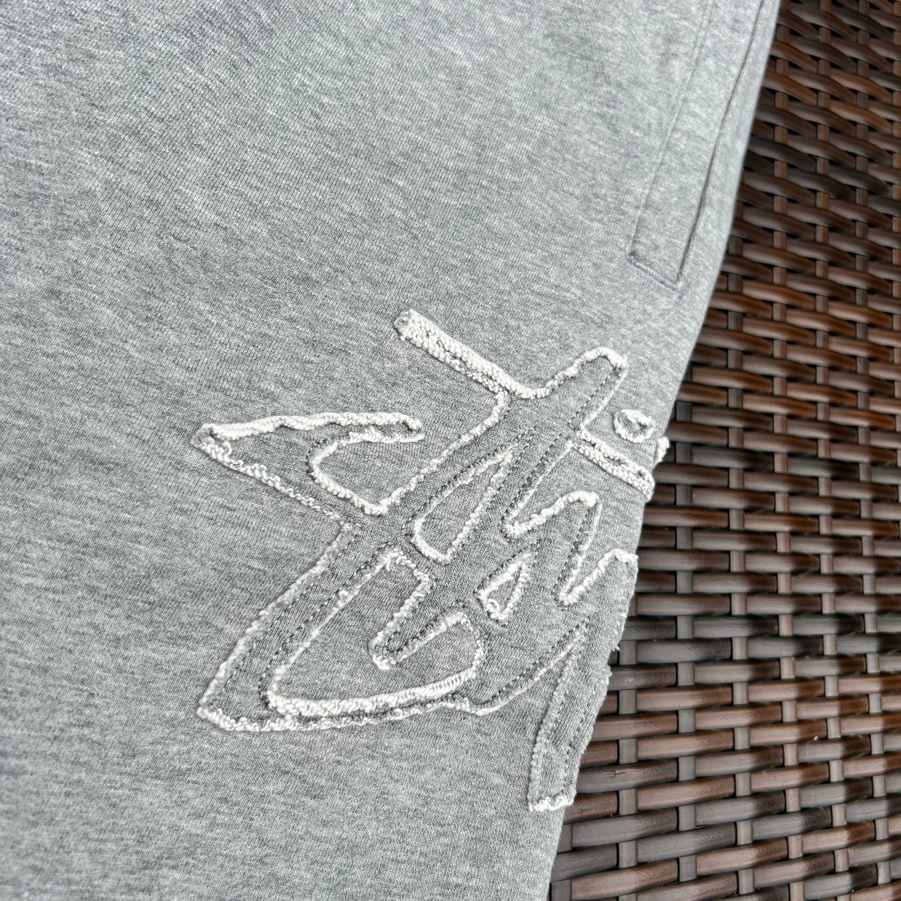 Stussy Heather Grey "Tonal Appliqué" Shorts - Image 4