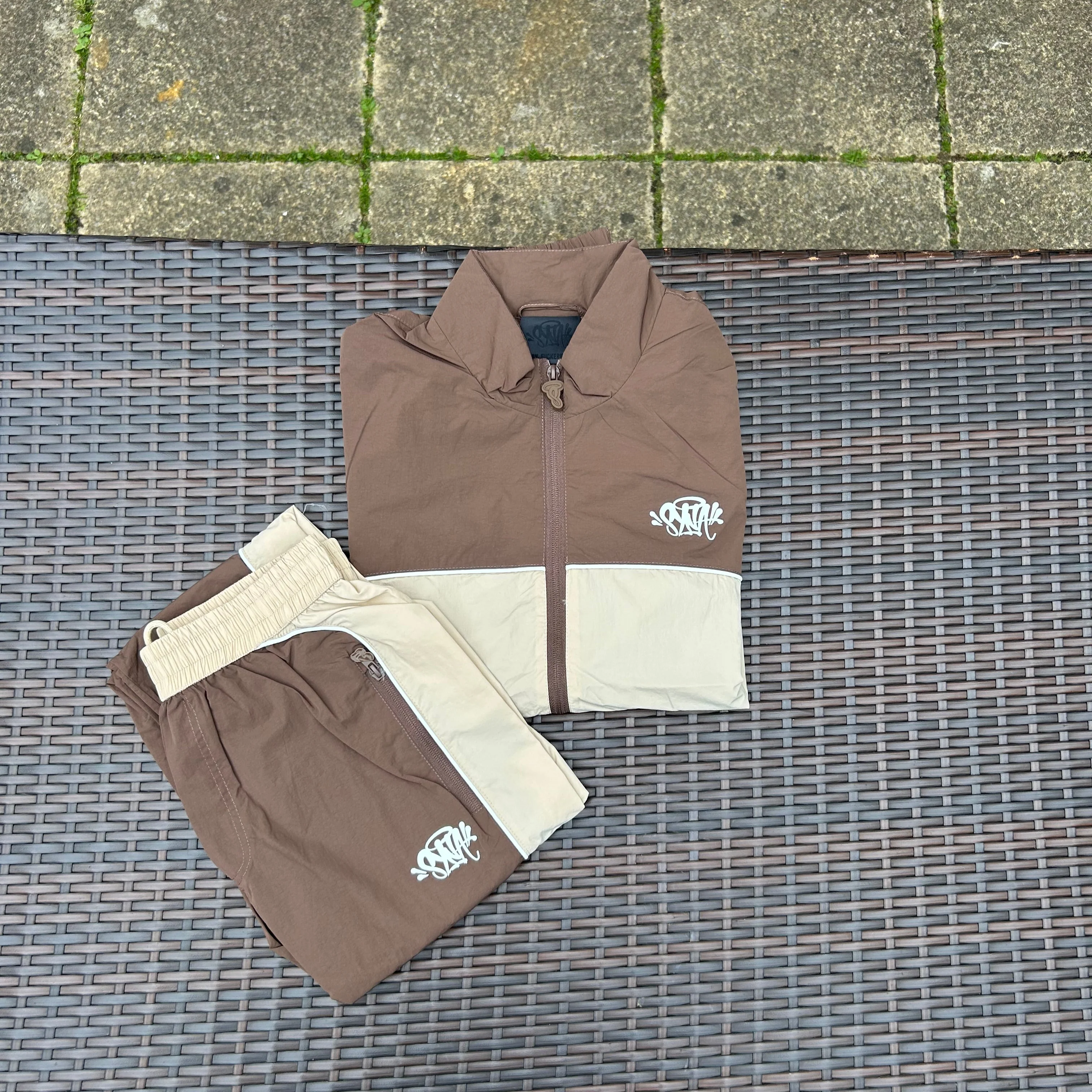 Syna World Beige/Brown "Logo Shell" Tracksuit - Image 4