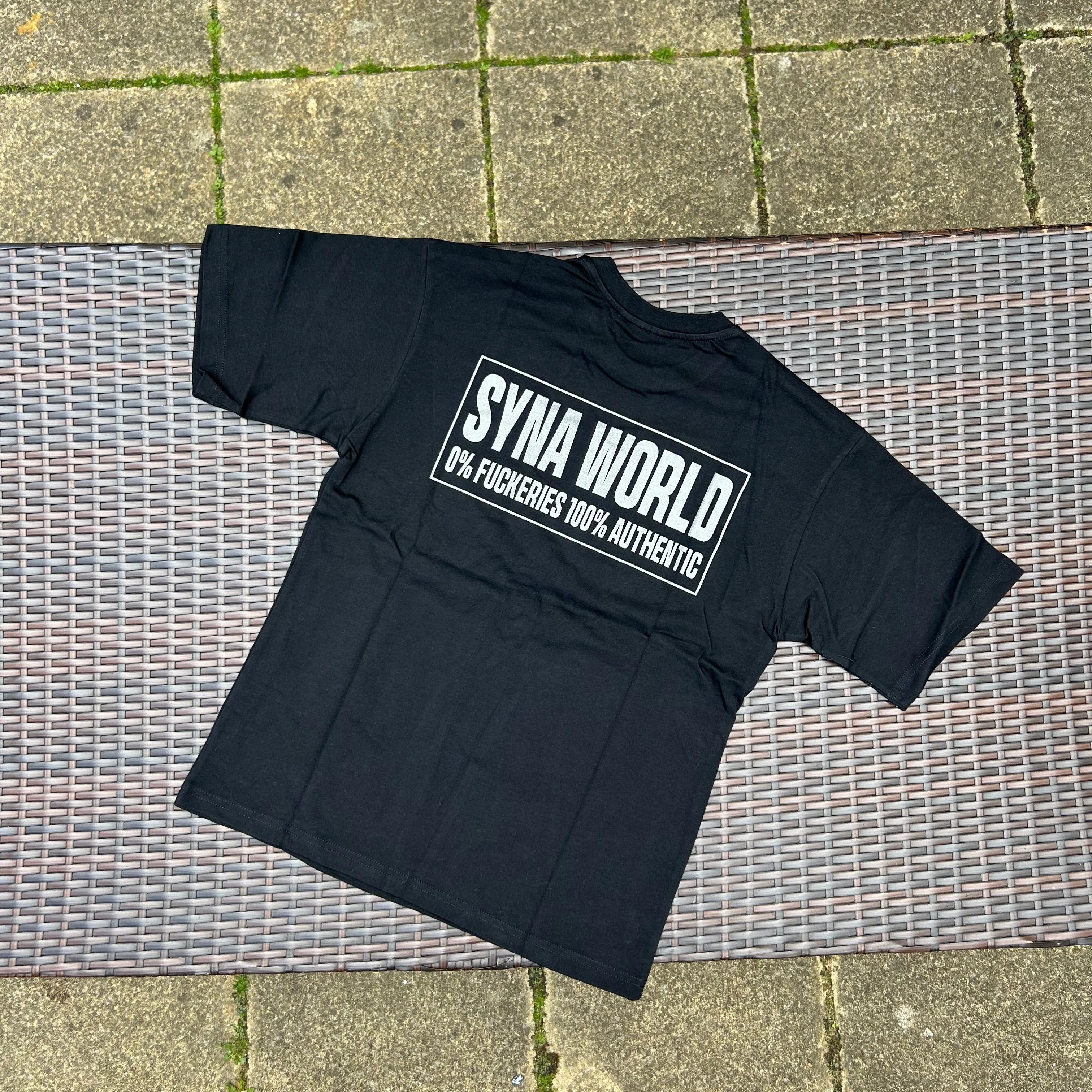 Syna World Black "Disclaimer" T Shirt - Image 3