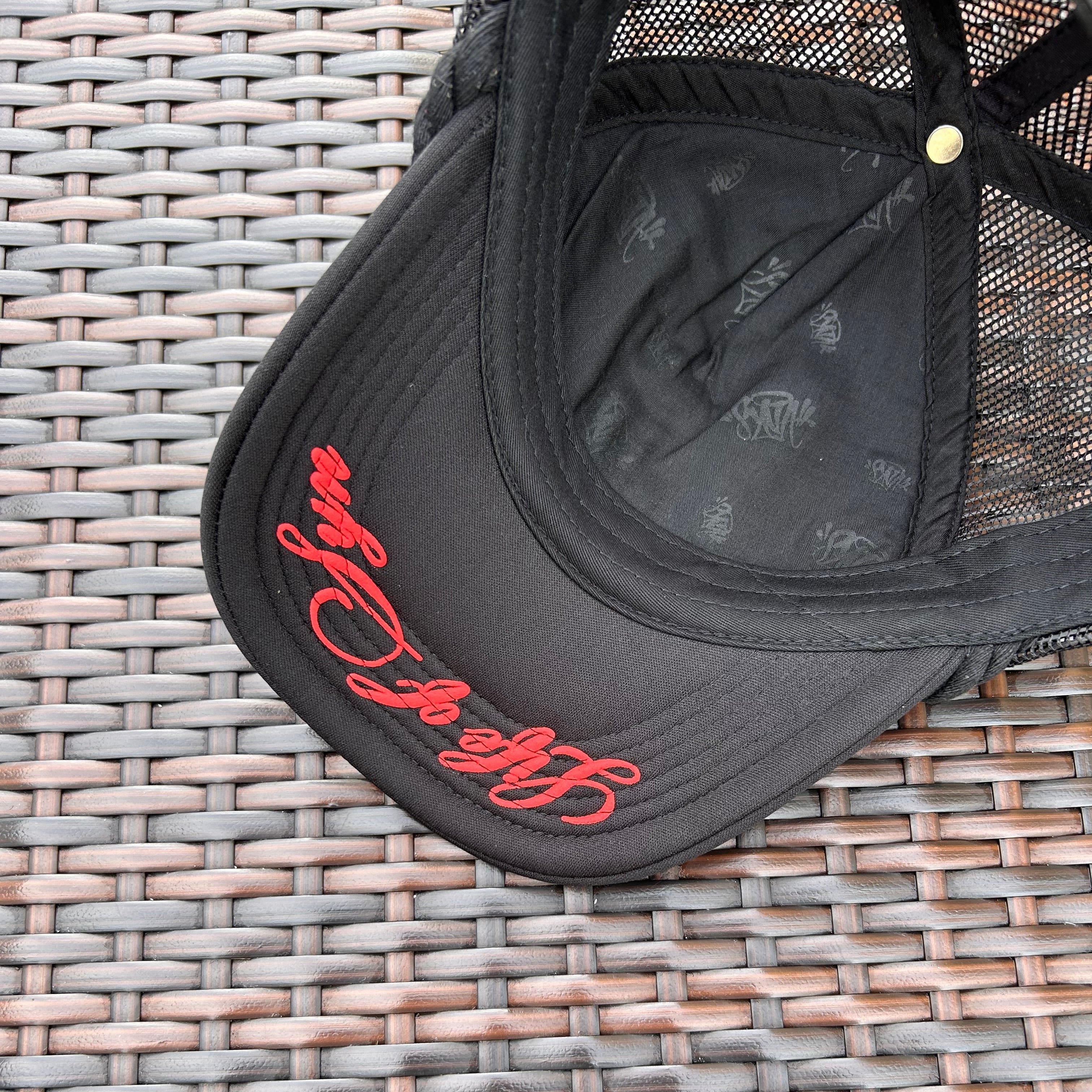 Syna World Black/Red Rope Trucker Hat - Image 2