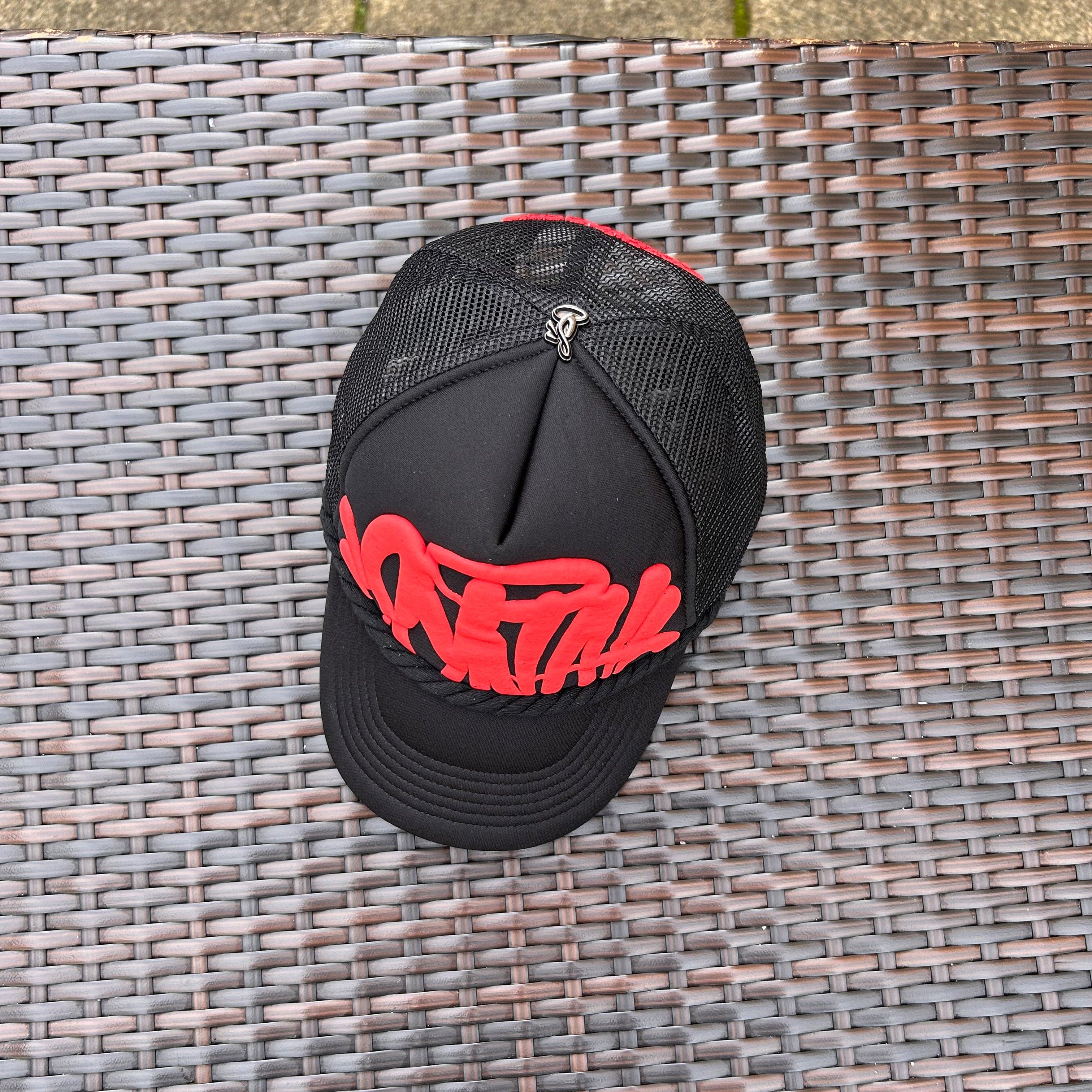 Syna World Black/Red Rope Trucker Hat - Image 3