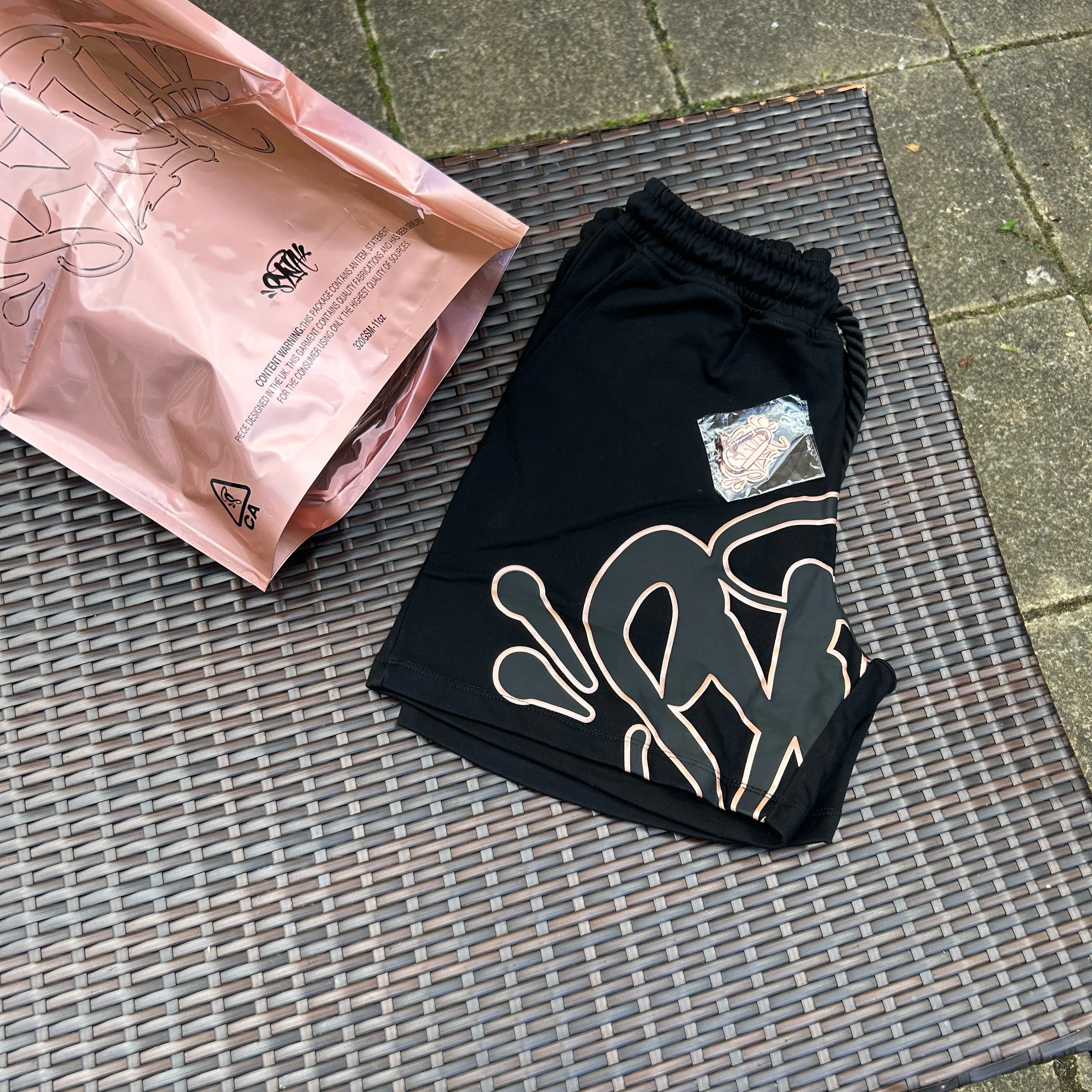 Syna World Black/Rose Gold "CRG" Shorts Set - Image 3