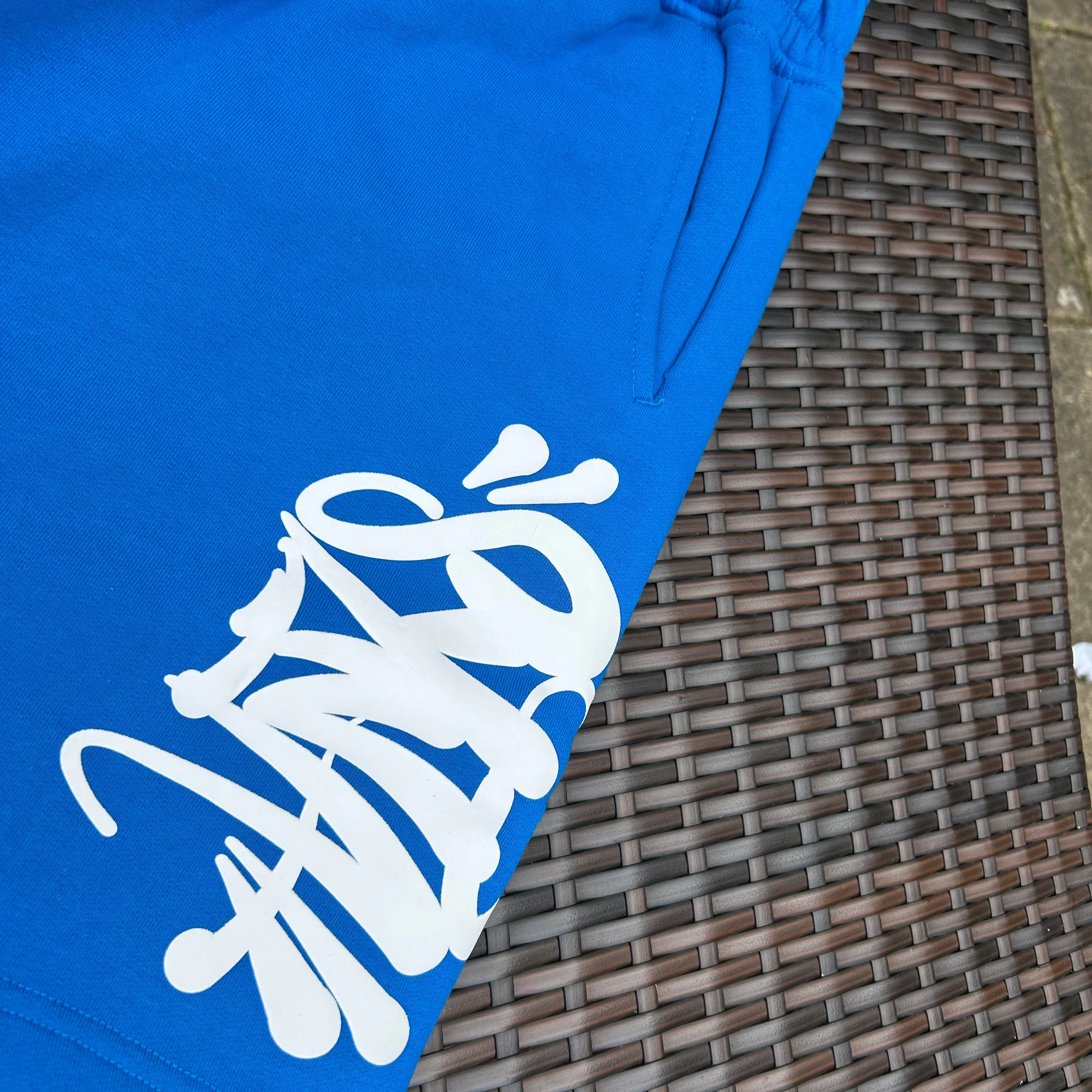 Syna World Blue/White Team Hoodie Short Set - Image 3