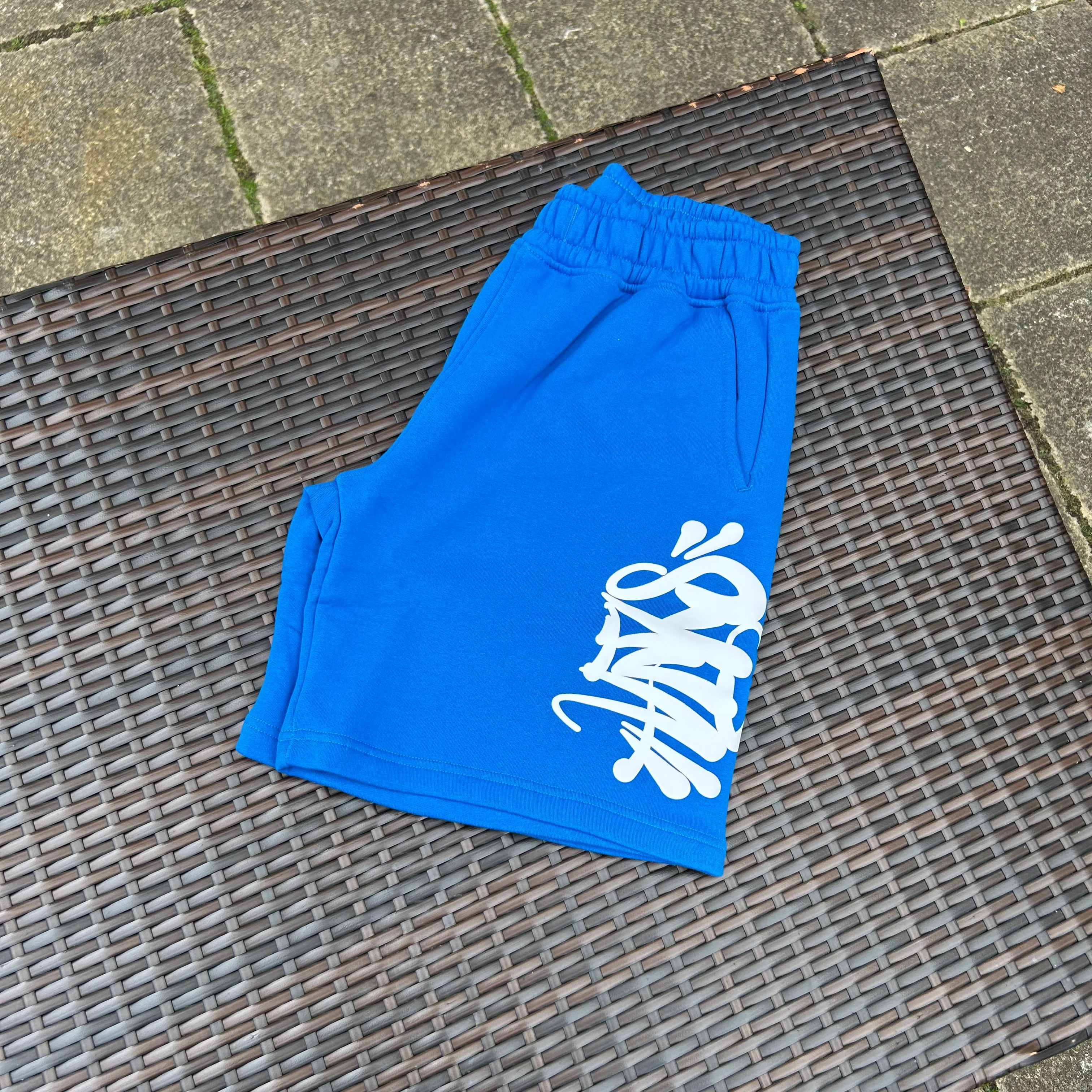 Syna World Blue/White Team Hoodie Short Set - Image 4