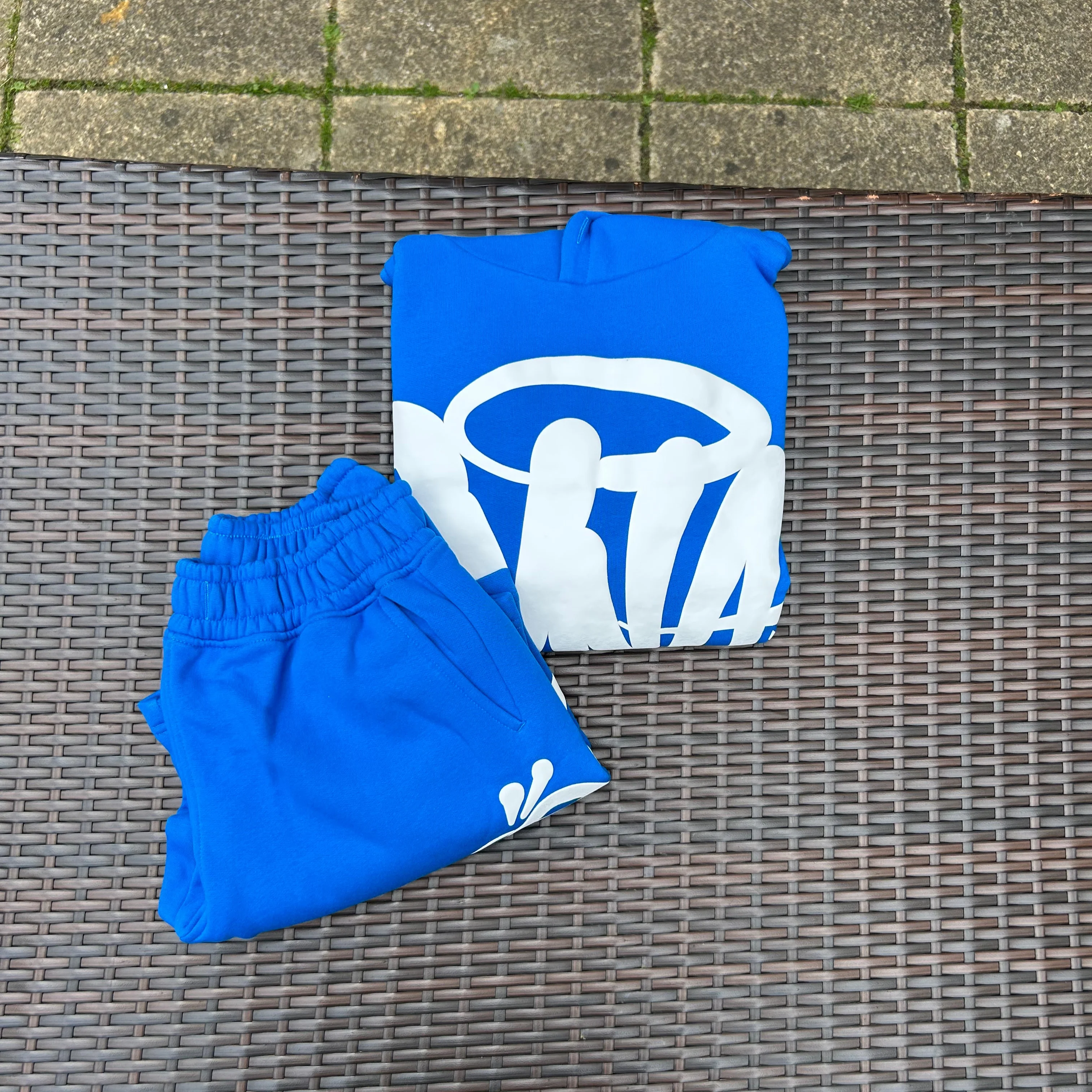 Syna World Blue/White Team Hoodie Short Set - Image 5