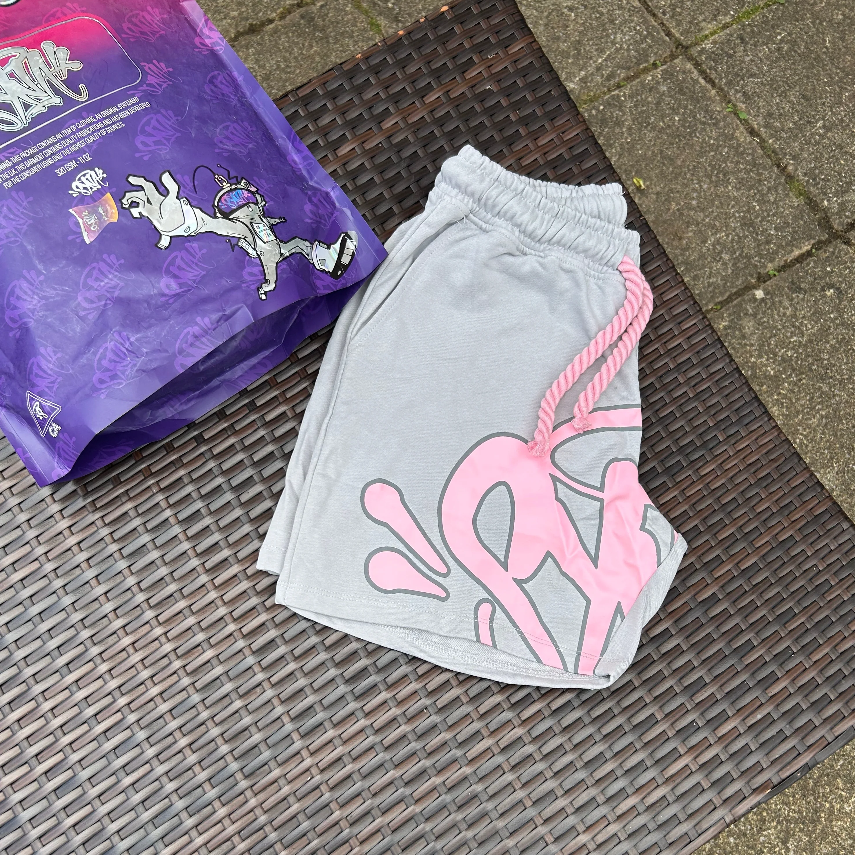 Syna World Grey/Pink Shorts Set - Image 3