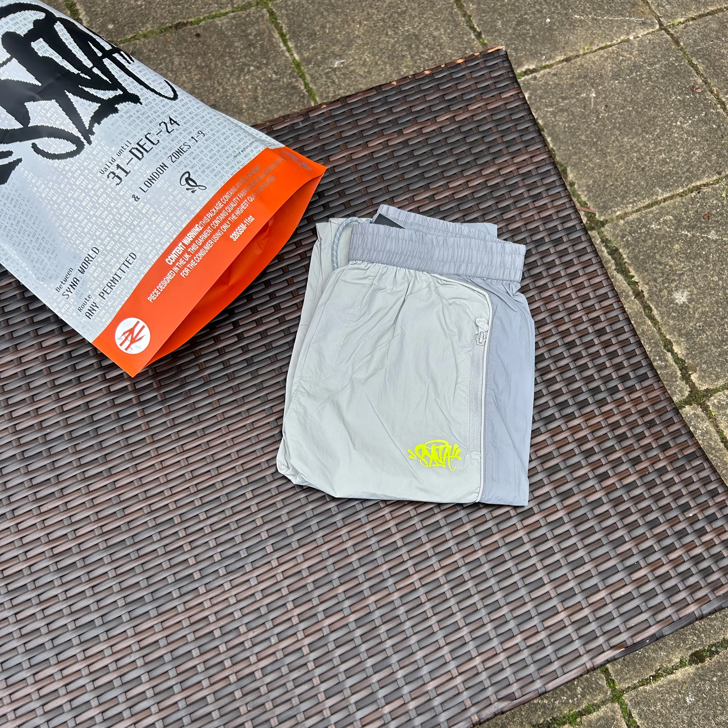Syna World Light Grey/Volt "Logo Shell" Tracksuit - Image 3