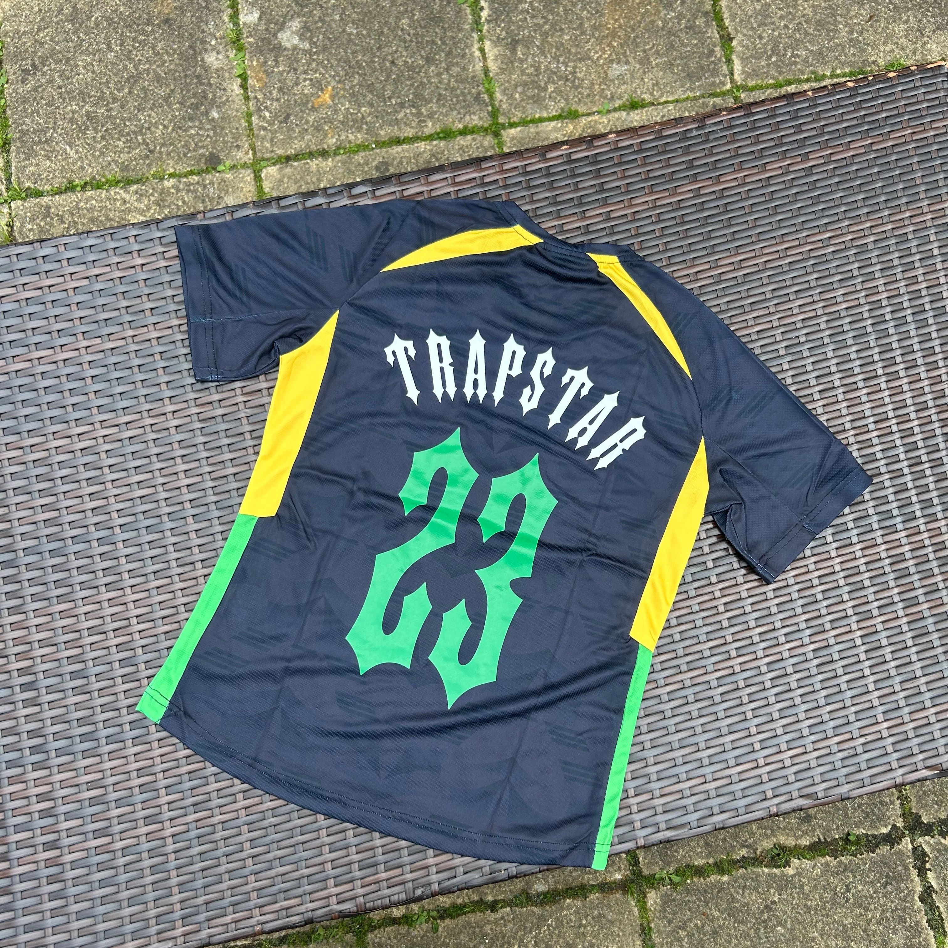 Trapstar Black/Green/Yellow Football Jersey - Image 3