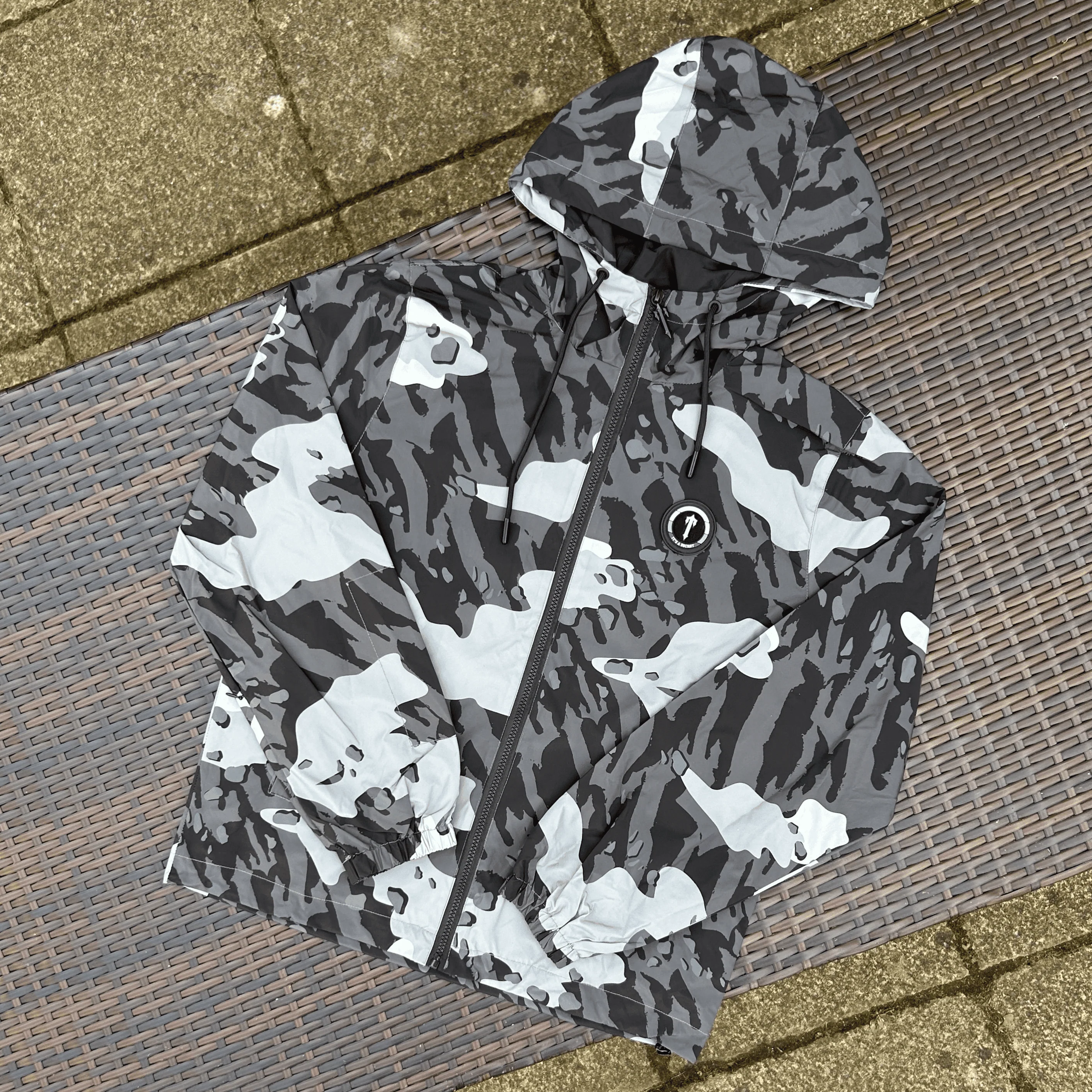 Trapstar Decoded Black/White Camo Windbreaker