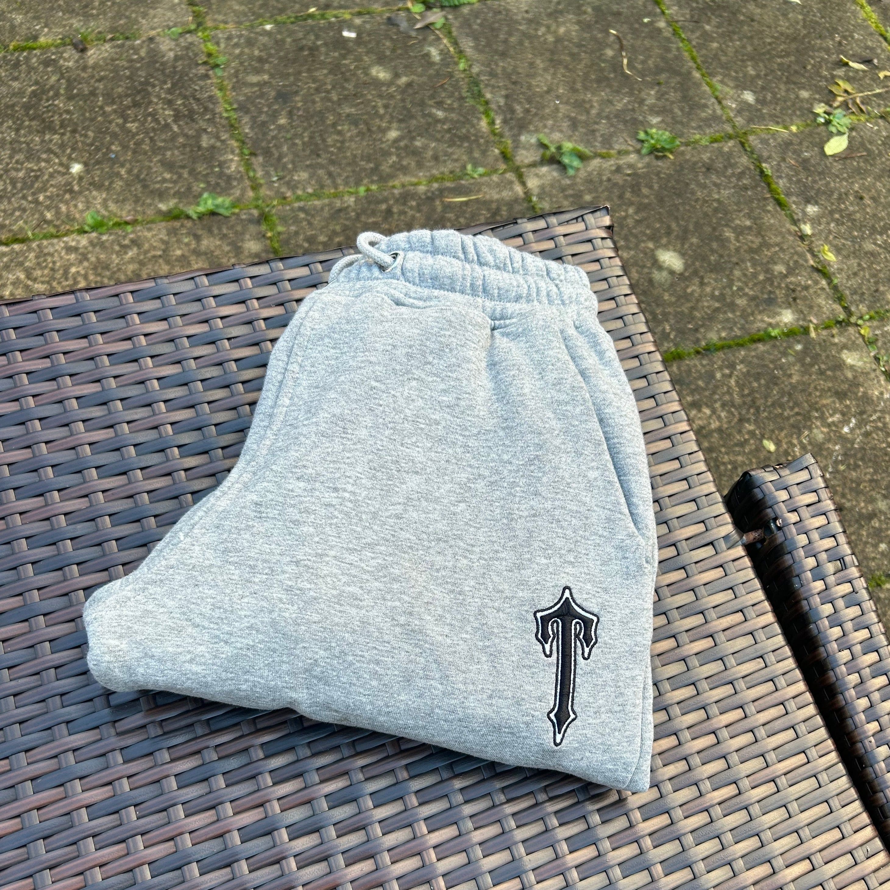 Trapstar Grey/Black "V Stripe" Hooded Tracksuit - Image 3