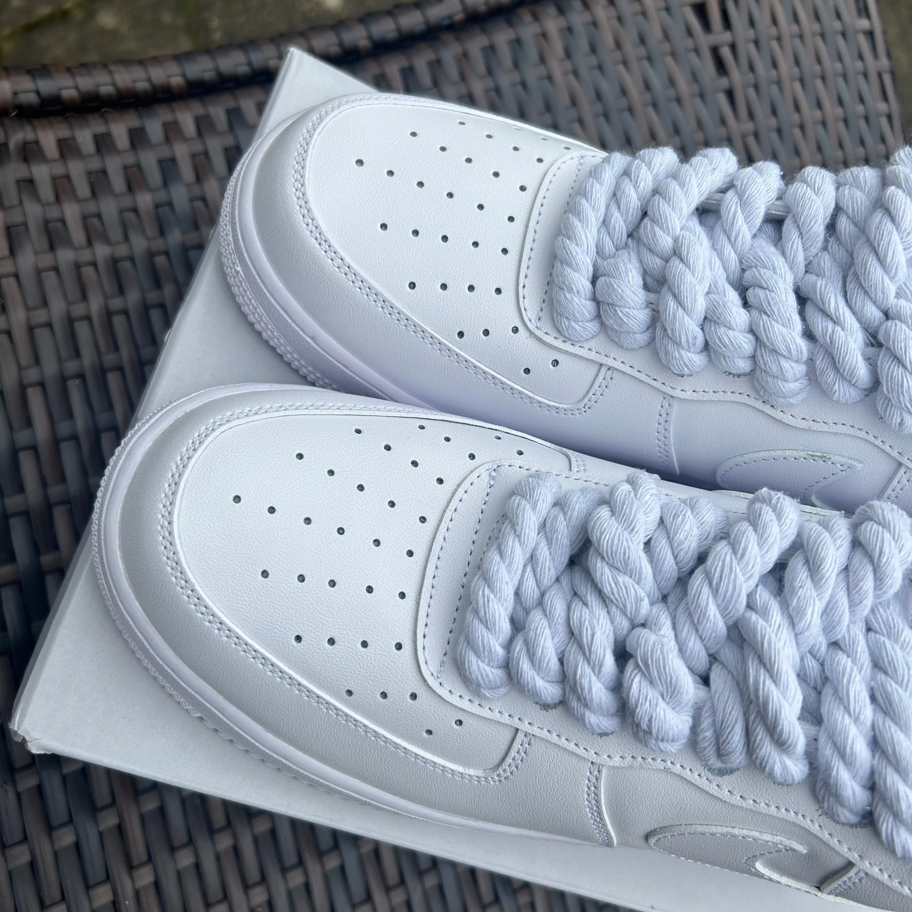 Nike White "Roped" Air force 1 - Image 3